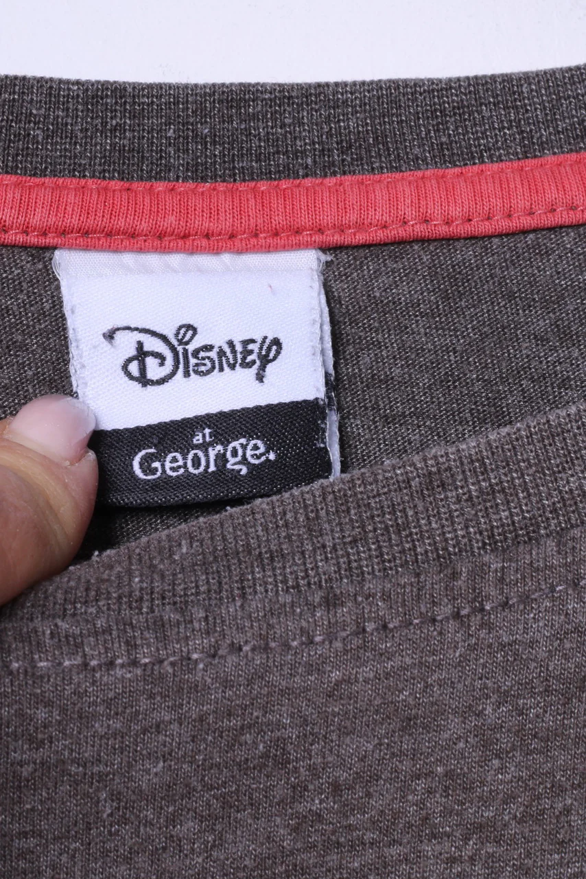 Disney At George Mens XL T-Shirt Brown Cotton Graphic Animal Style Top - Image 4