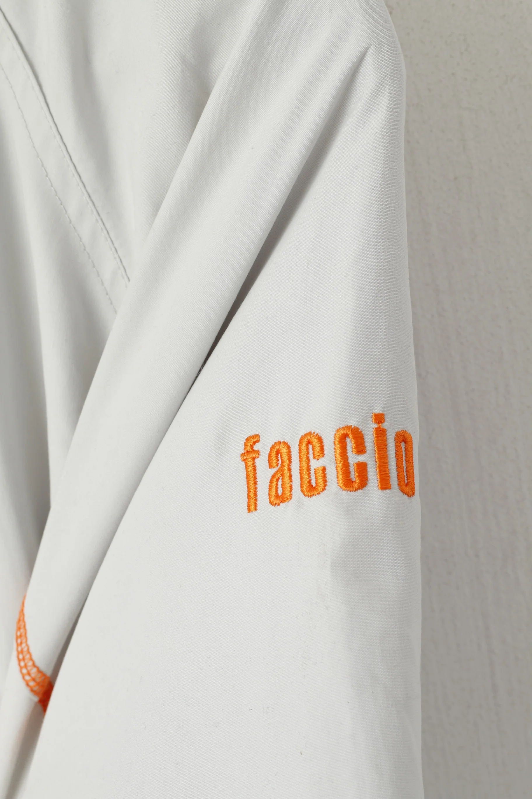 Faccio Men 40 M Jacket Grey Sportswear Lightweight Full Zipper Retro Top - Image 4
