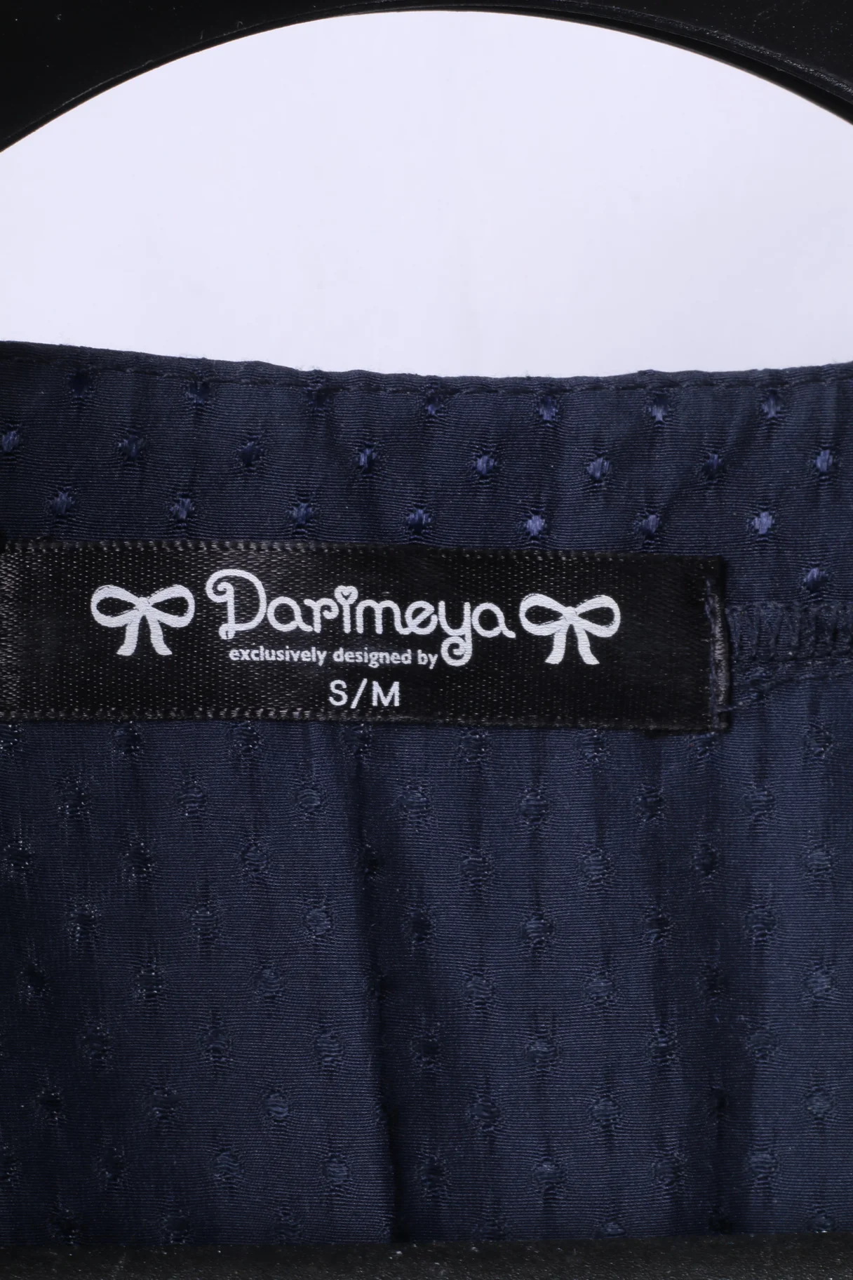 Darimeya Womens S/M Mini Dress Navy Summer Sweet Boho Tunic - Image 6