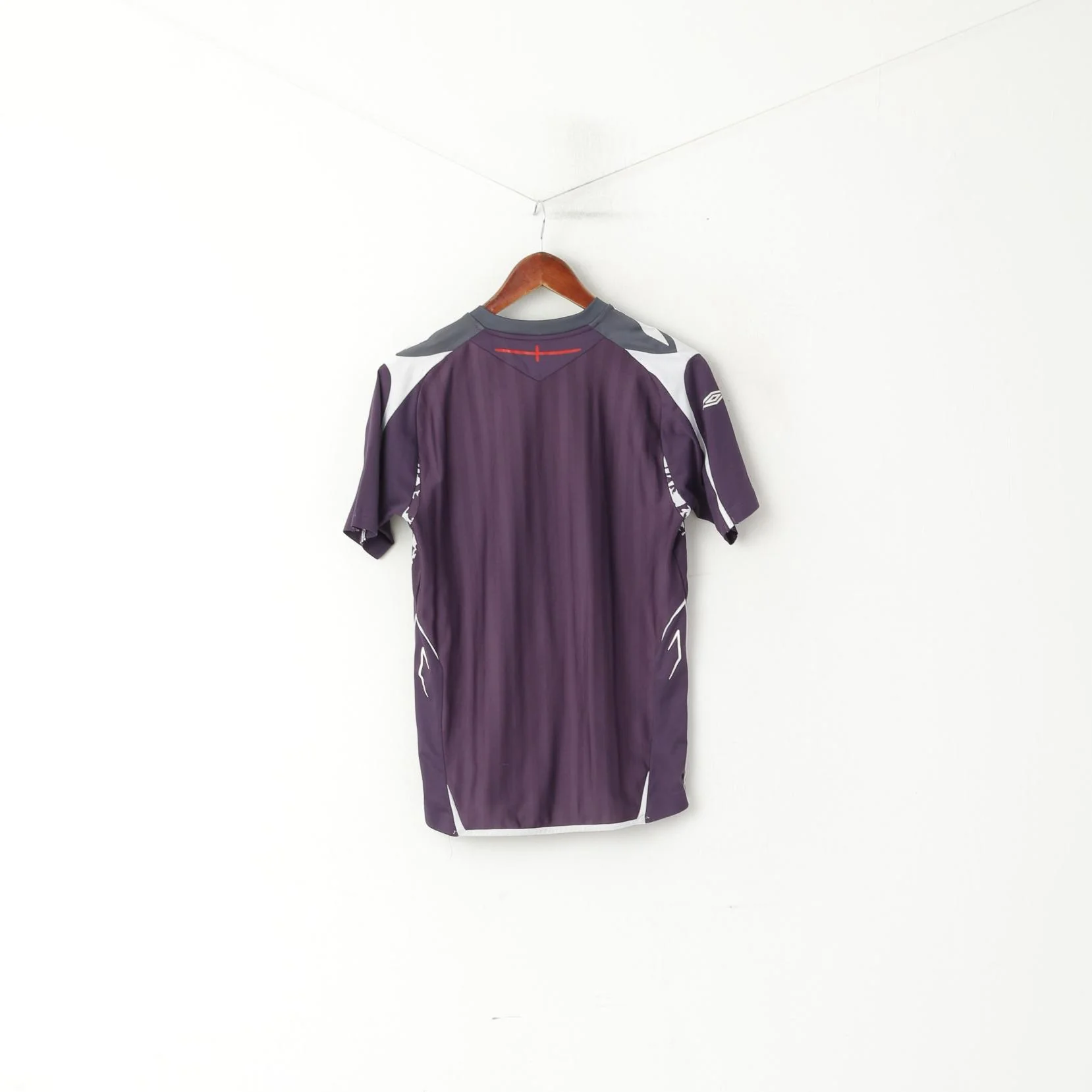 Umbro Boys 158 12 Age Shirt Purple England Football Jersey Top 2007-09 - Image 6
