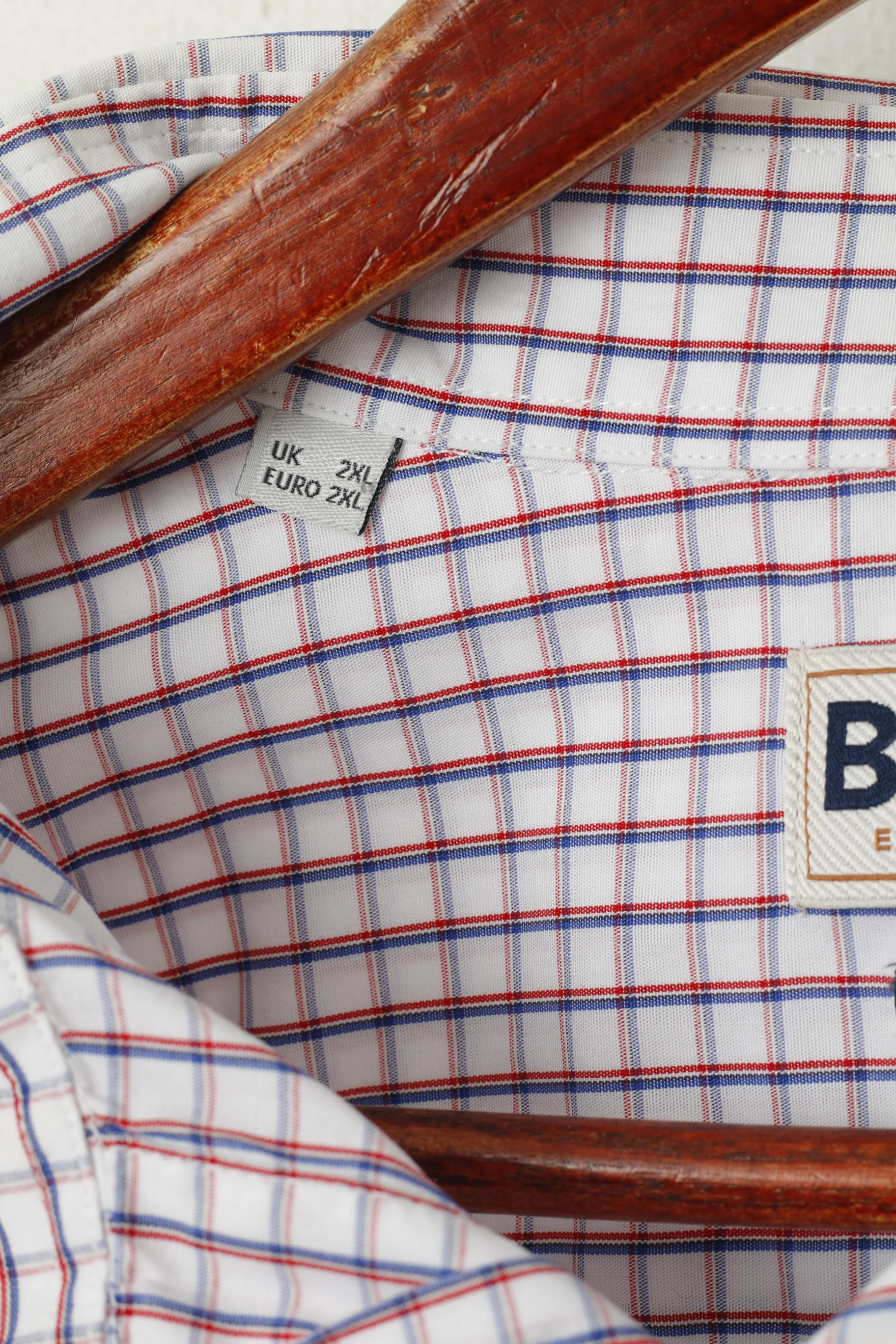 Barbour Men XXL Casual Shirt White Checkered Cotton Regular Fit Long Sleeve Top - Image 6