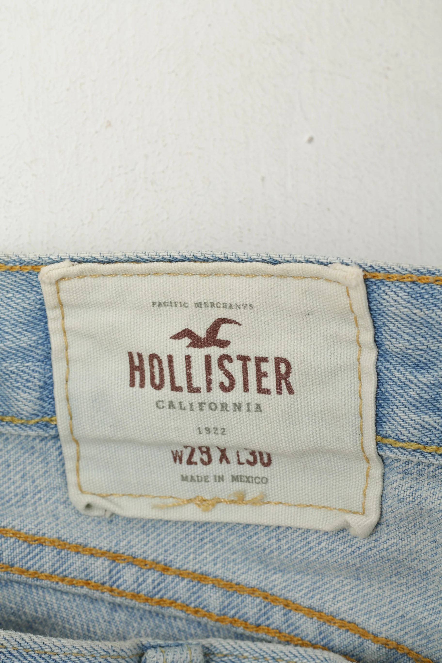 Hollister Women 28 Jeans Trousers Light Blue Cotton Denim Straight Leg Skinny Pants - Image 3