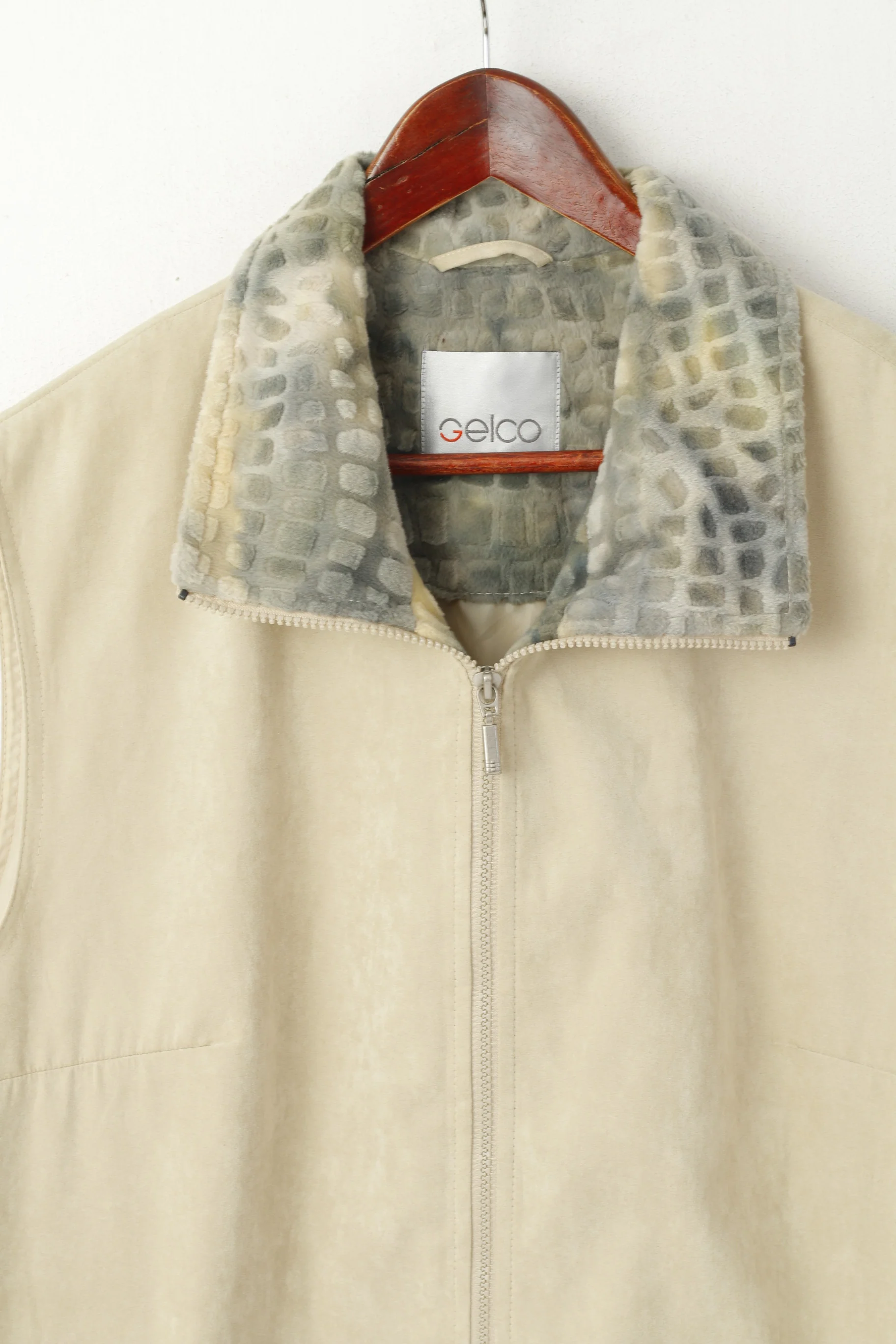 Gelco Women 20 50 XXL Vest Beige Full Zipper Bodywarmer Classic Top - Image 2