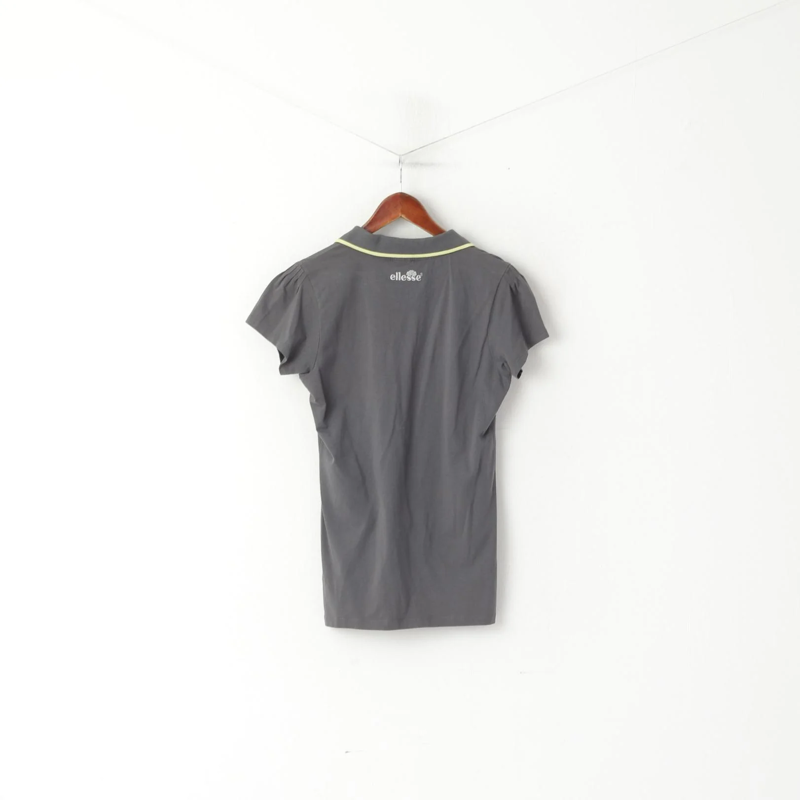 Ellesse Italia Women XL Polo Shirt Grey Cotton Stretch Fit Active Top - Image 5