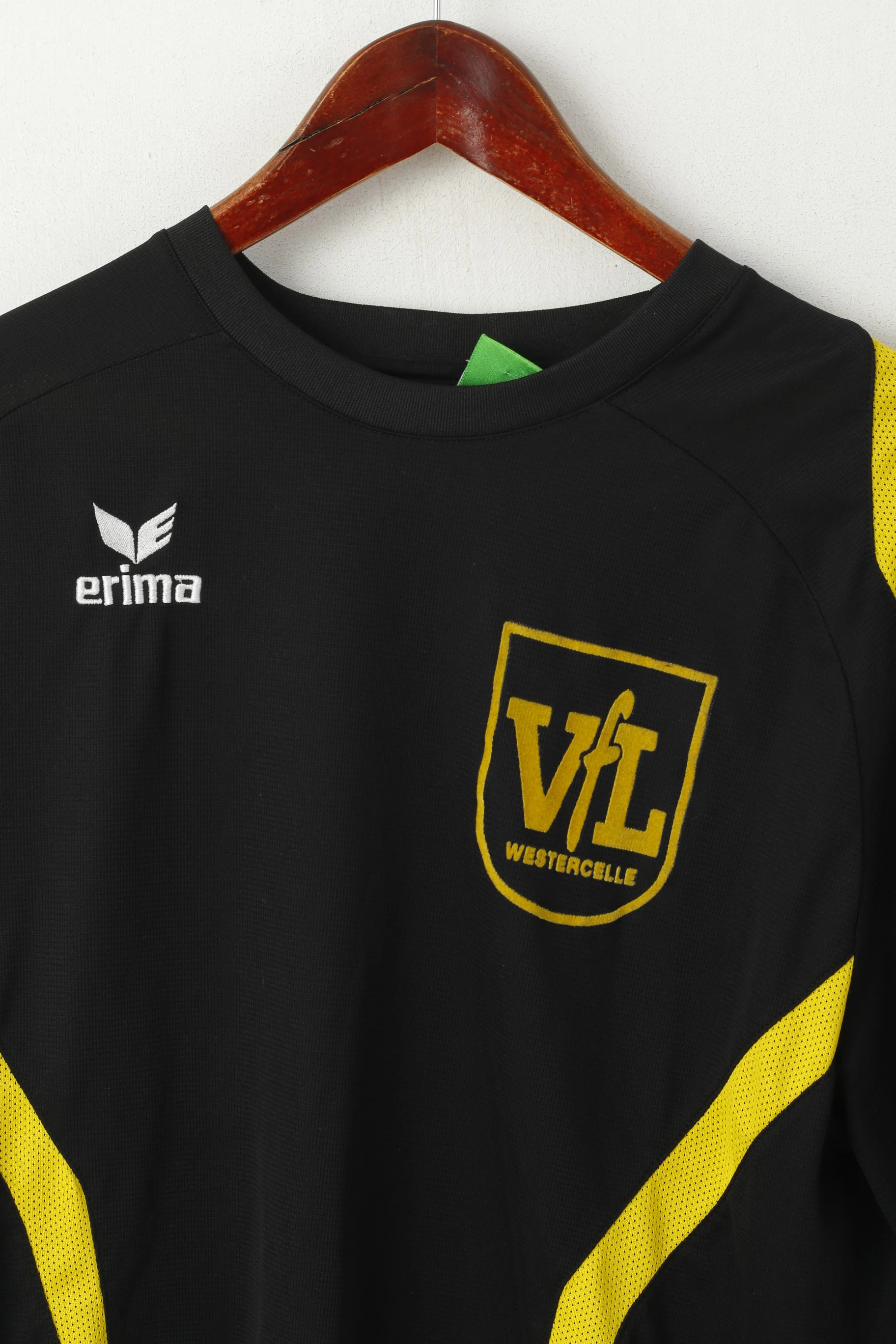 Erima Men 44/46 L Shirt Black Vintage VFL Westercelle Sportswear Jersey Top - Image 2