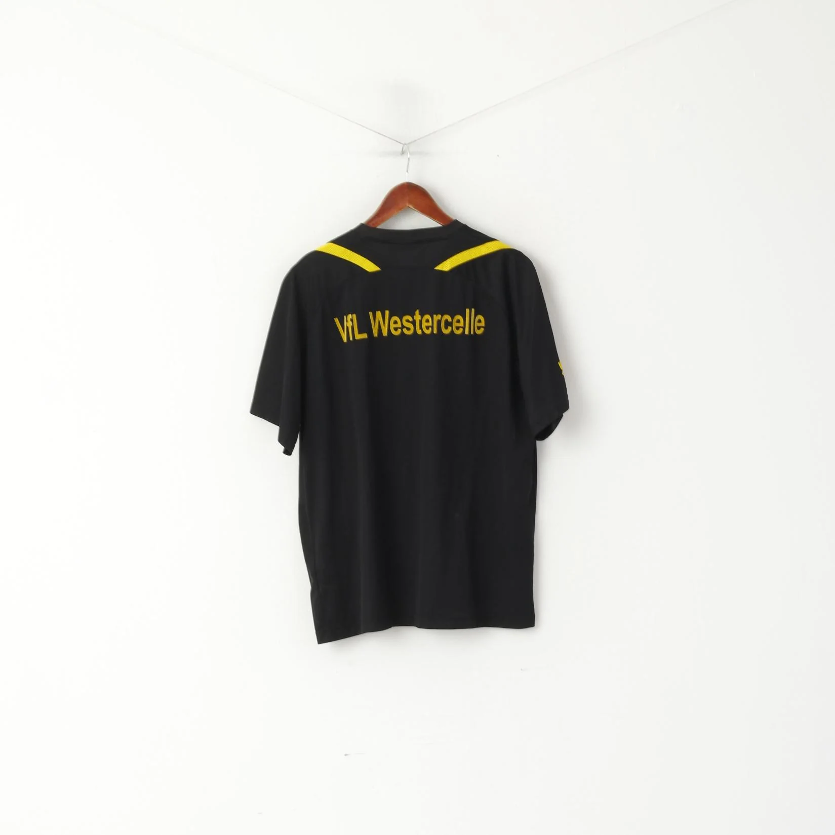 Erima Men 44/46 L Shirt Black Vintage VFL Westercelle Sportswear Jersey Top - Image 6
