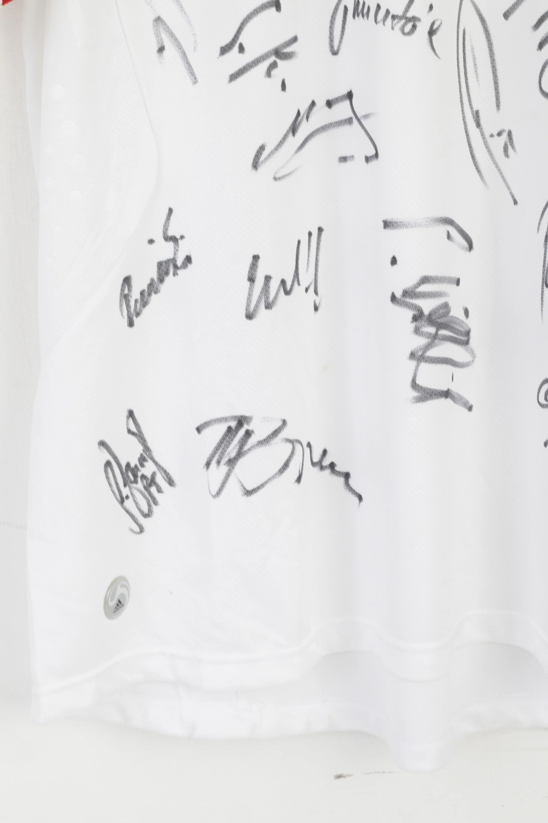 Adidas Men XXL Shirt White 1. FCN Nurnberg Vintage Team Singned Football Jersey - Image 3