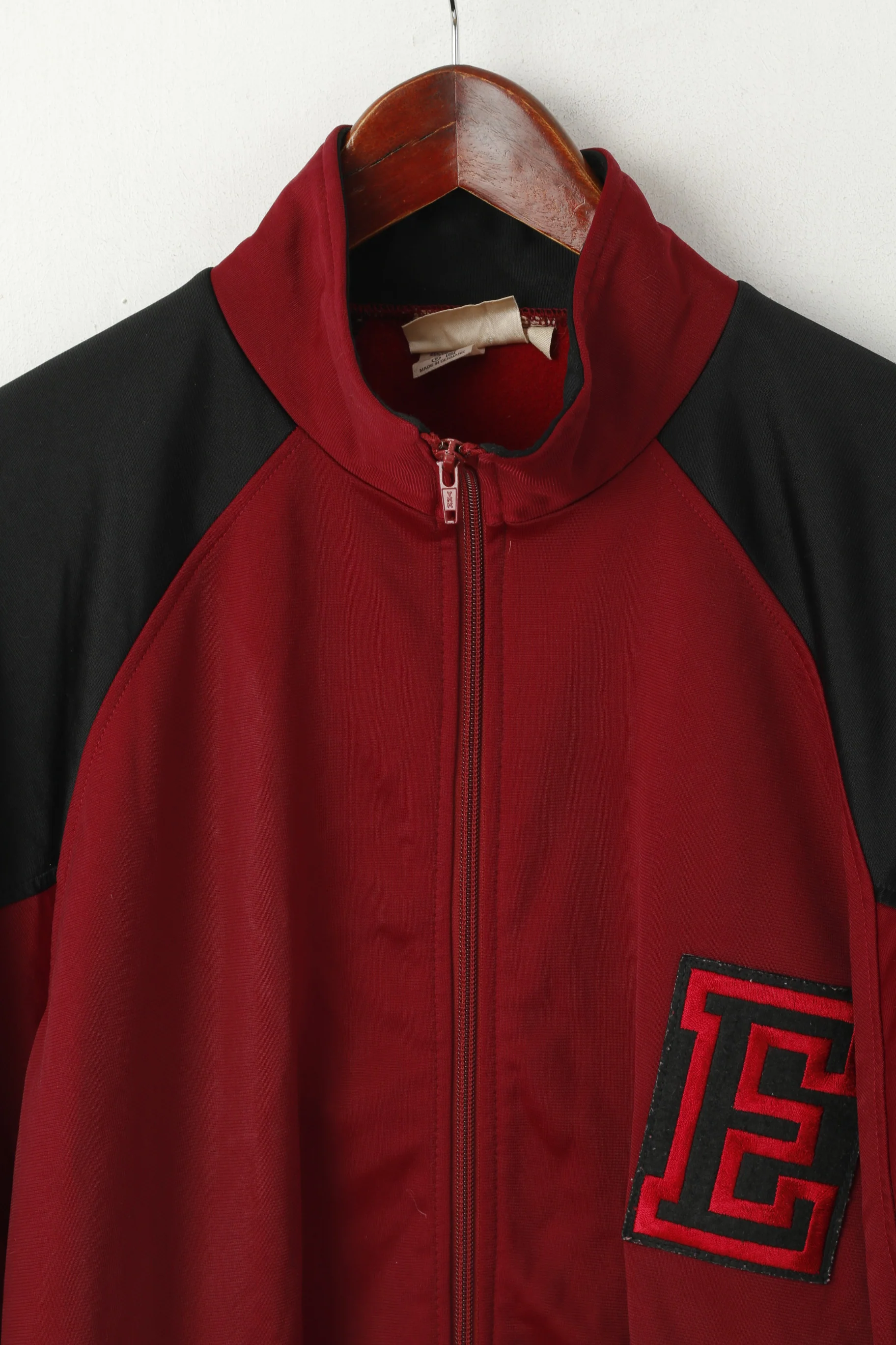 Escargot Men M Sweatshirt Maroon Vintage Colorado Shiny Zip Up Retro Top - Image 2