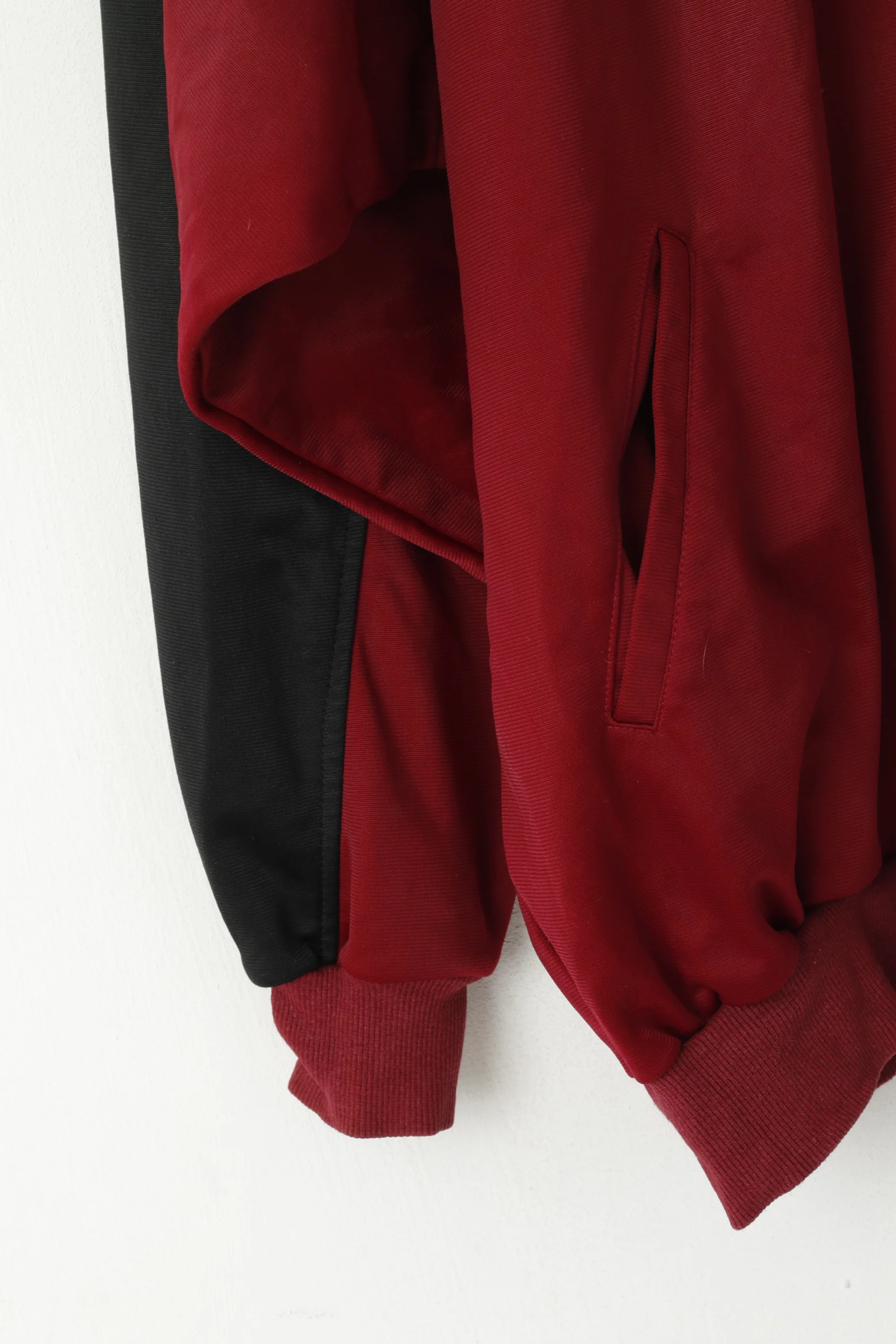 Escargot Men M Sweatshirt Maroon Vintage Colorado Shiny Zip Up Retro Top - Image 3