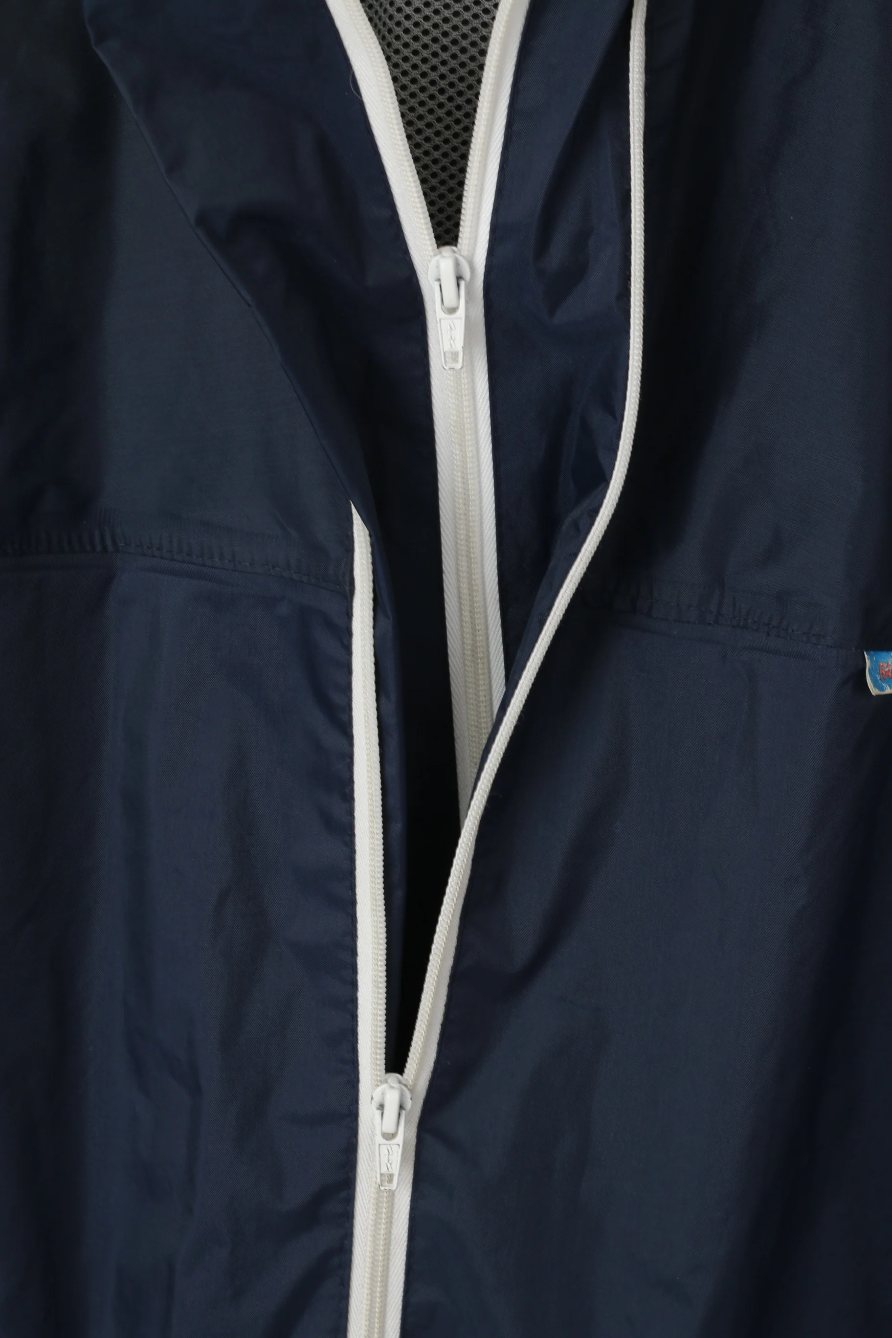 FK Rainmaster Men M Jacket Navy Nylon Waterproof Full Zipper Vintage Top - Image 4