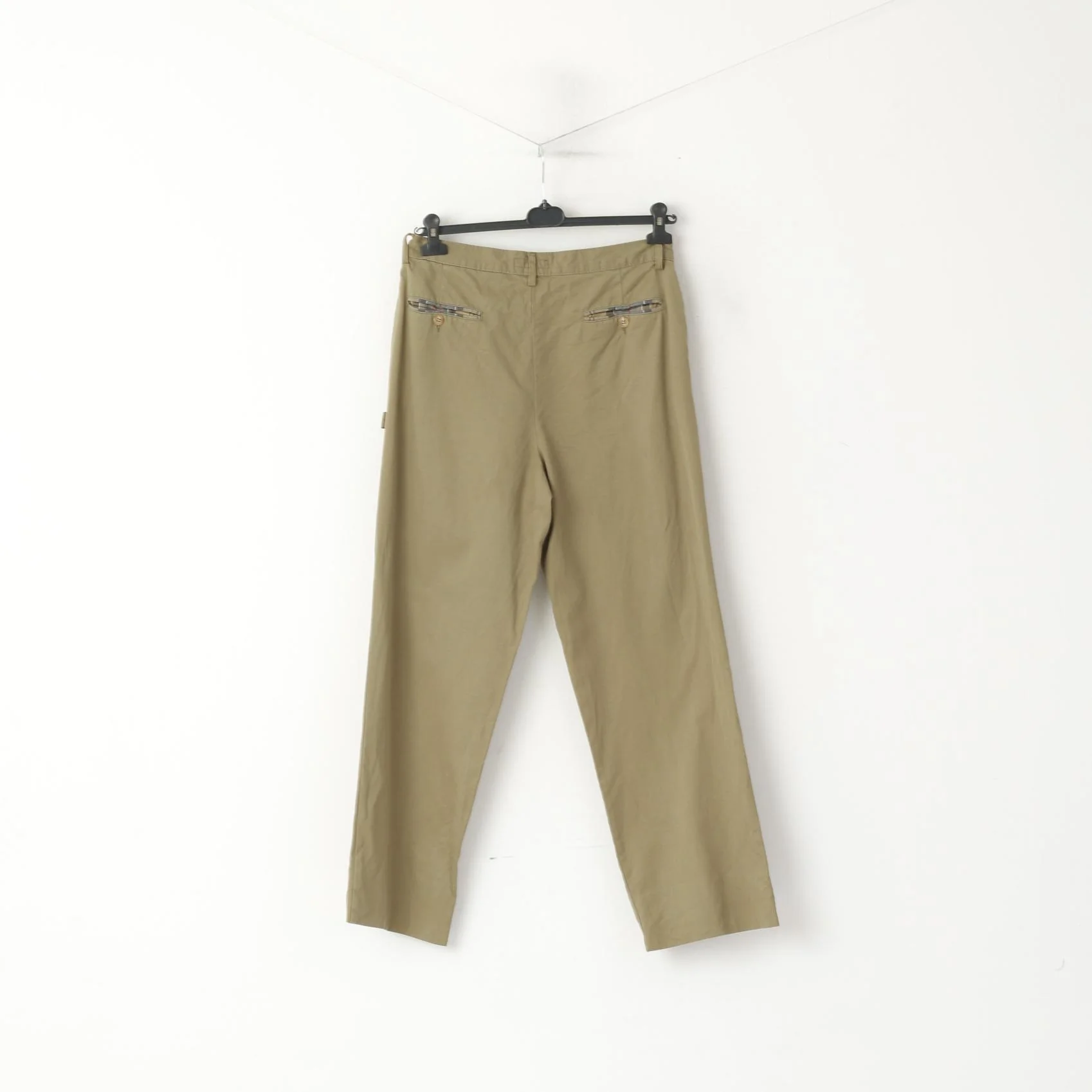 Barbour Men 34 Trousers Green 100% Cotton Classic Chino Casual Pants - Image 7