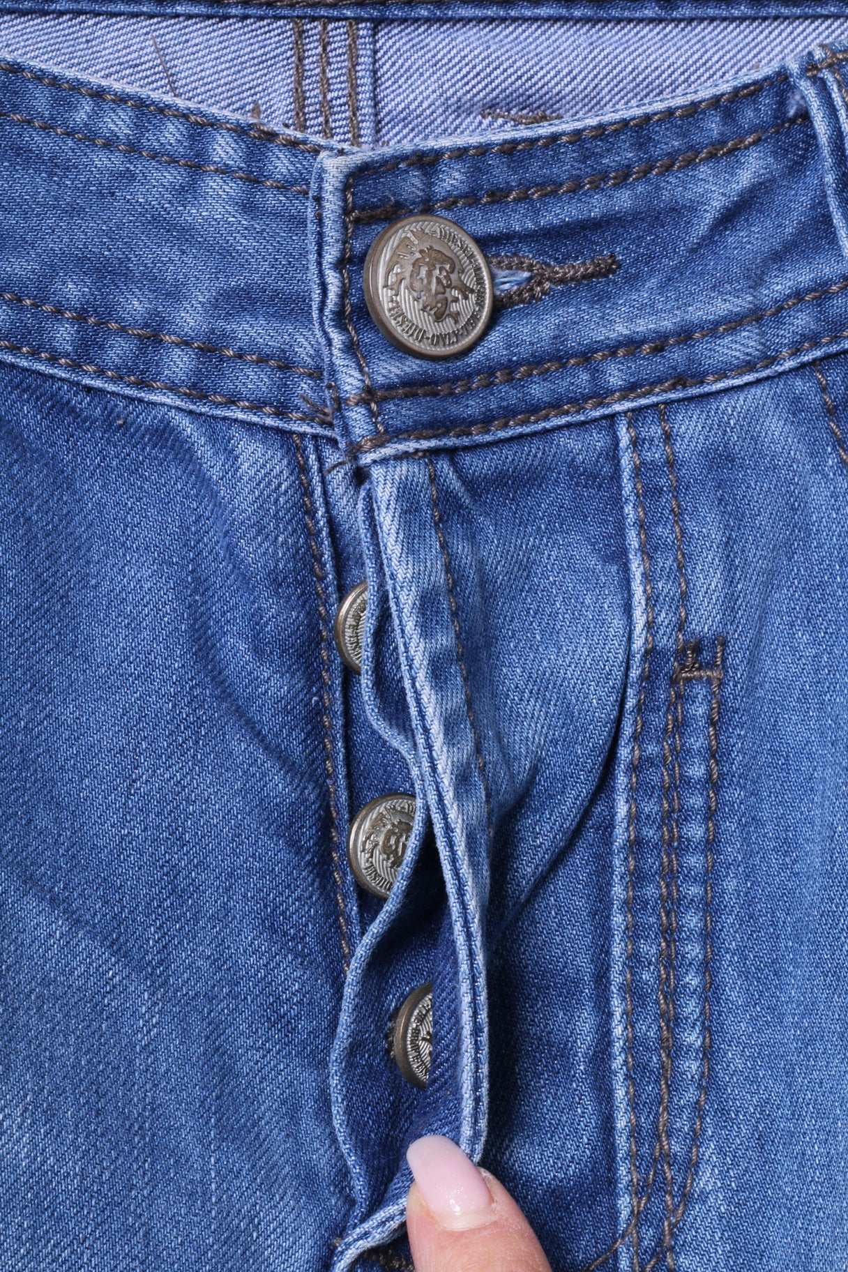 Diesel Industry Mens 33 Trousers Blue Jeans Faded Styled in Italy Denim Pants - Image 4