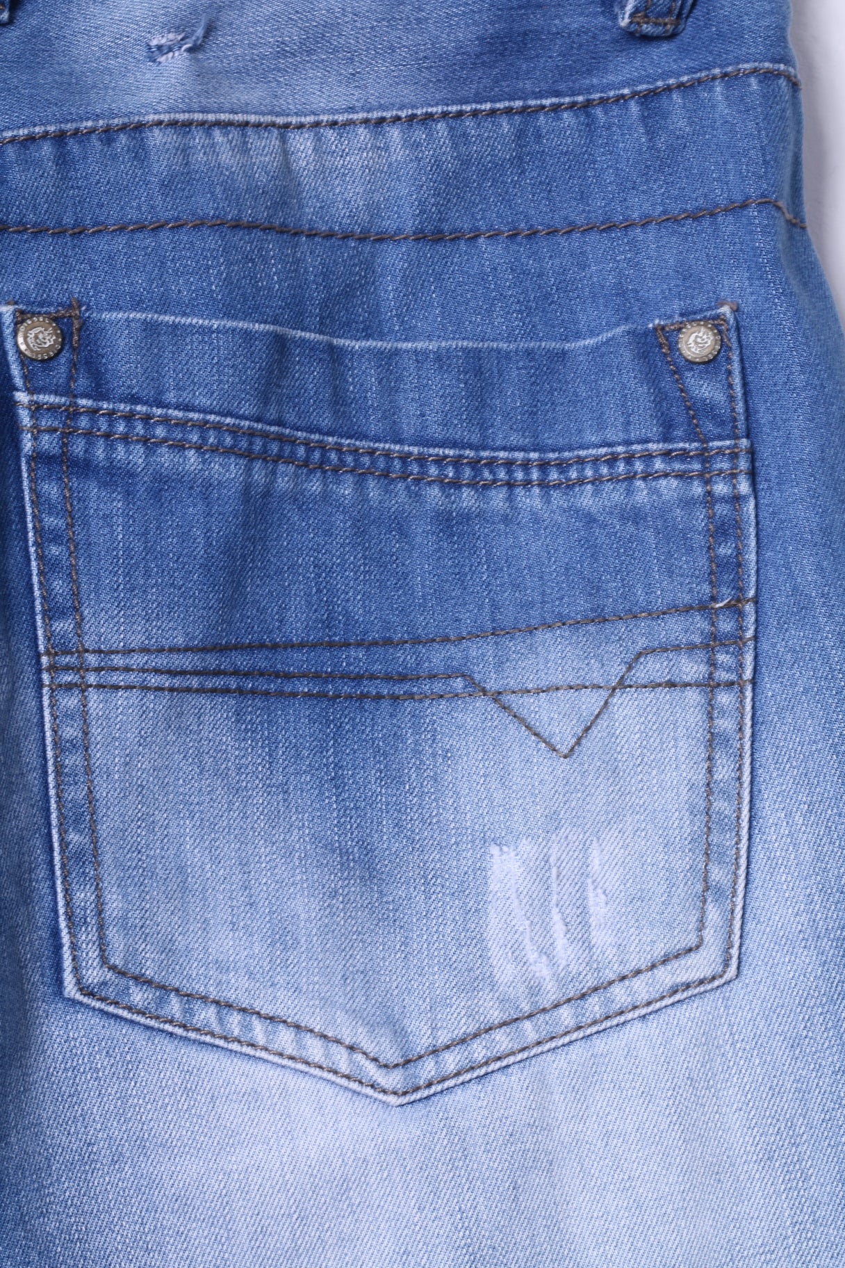 Diesel Industry Mens 33 Trousers Blue Jeans Faded Styled in Italy Denim Pants - Image 6