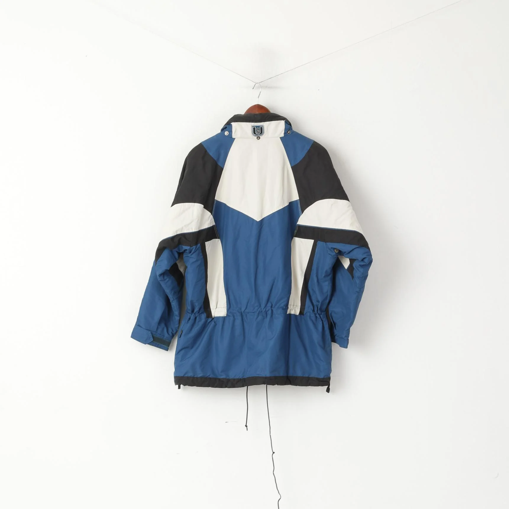 Unica Men L Ski Jacket Blue Vintage Padded Full Zip Drawstring Outdoor Norway Parka - Image 8