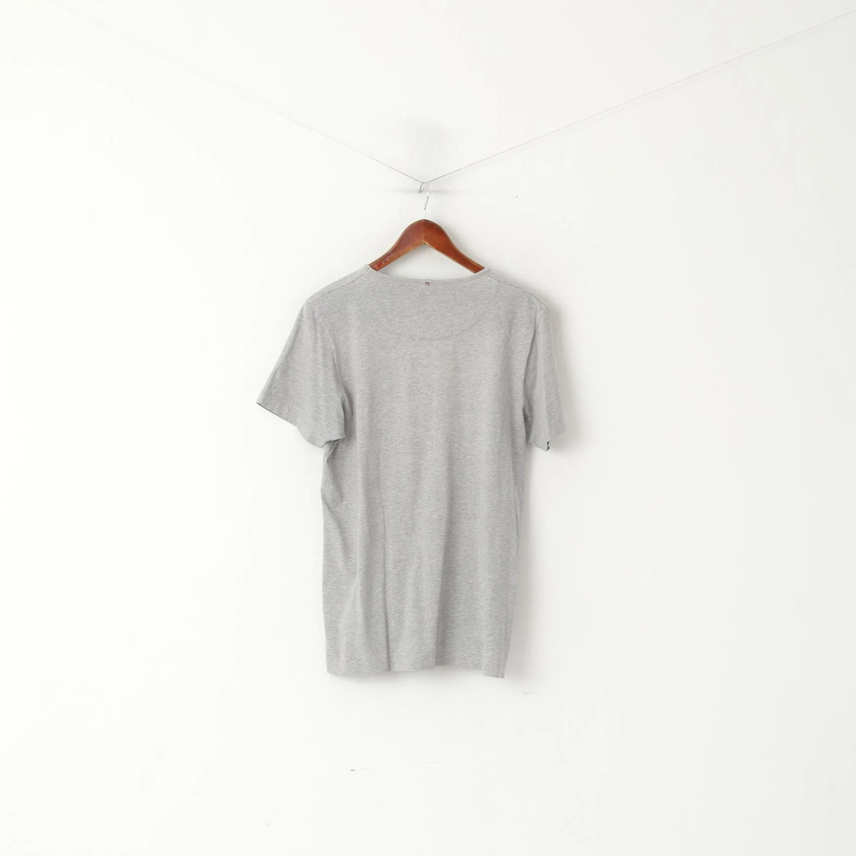 Pretty Green Men M Shirt Gray Cotton Crew Neck Graphic Funny Top - Image 5