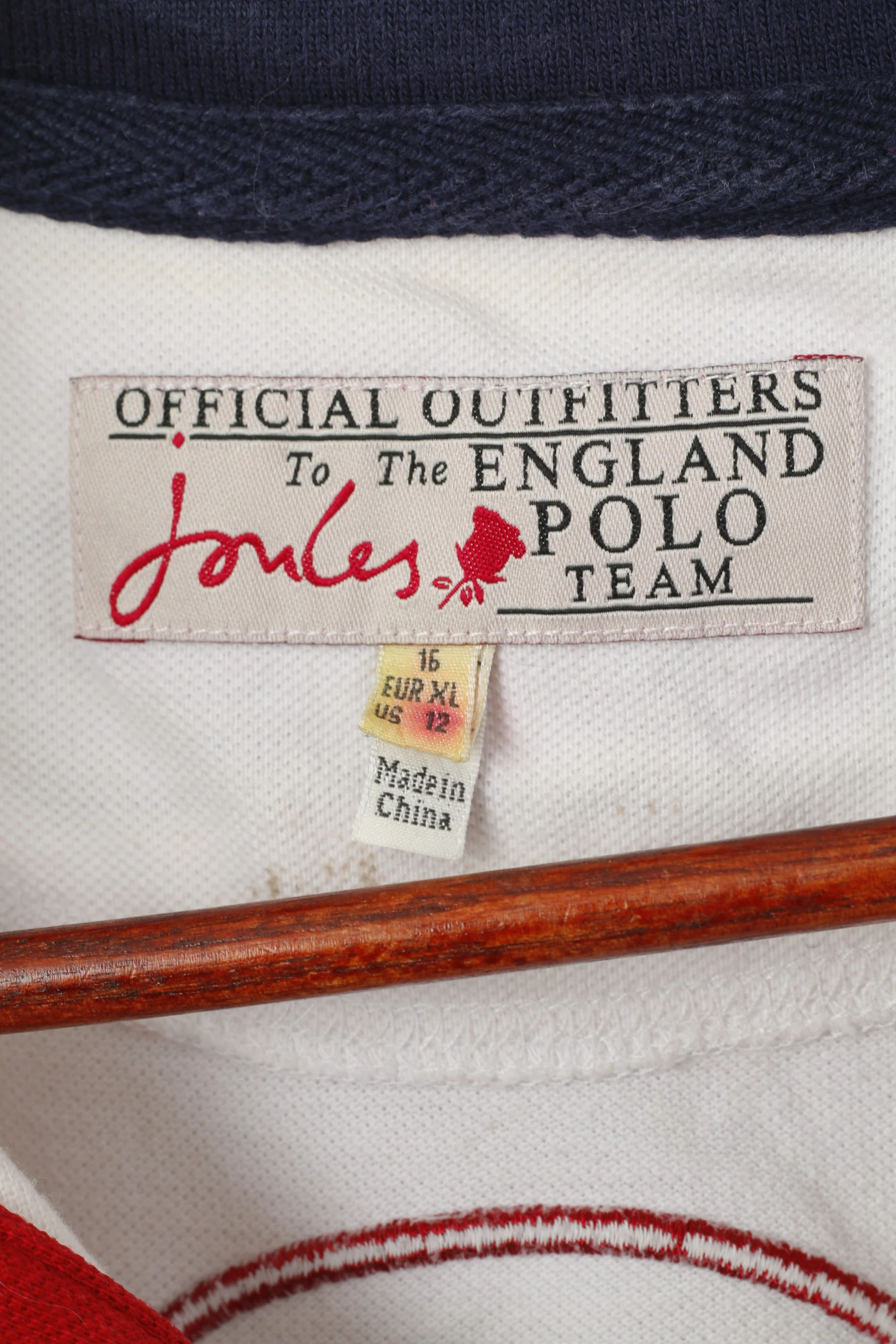 Joules Women 16 XL Polo Shirt White official England Polo Team #3 Sport Top - Image 4