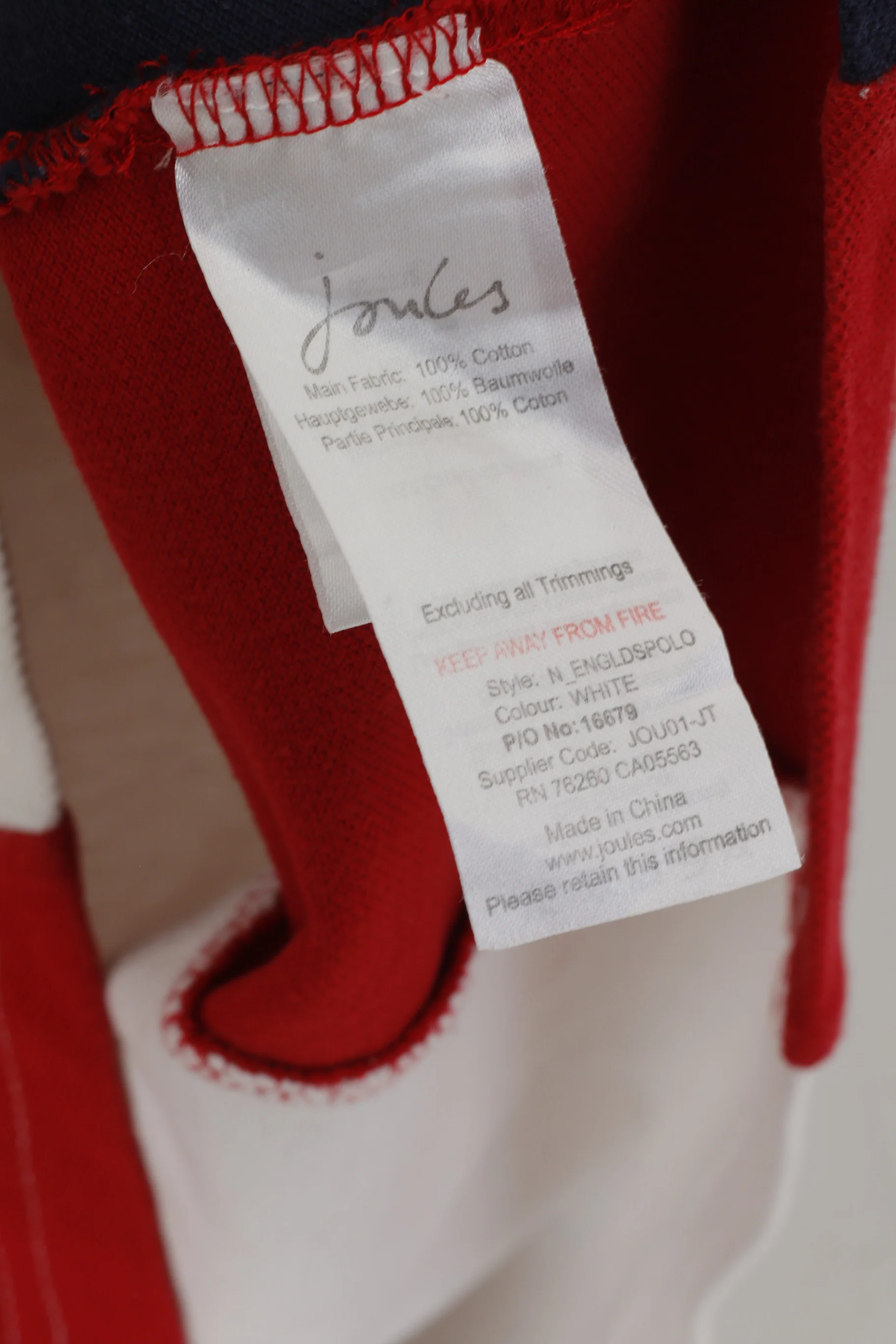 Joules Women 16 XL Polo Shirt White official England Polo Team #3 Sport Top - Image 5