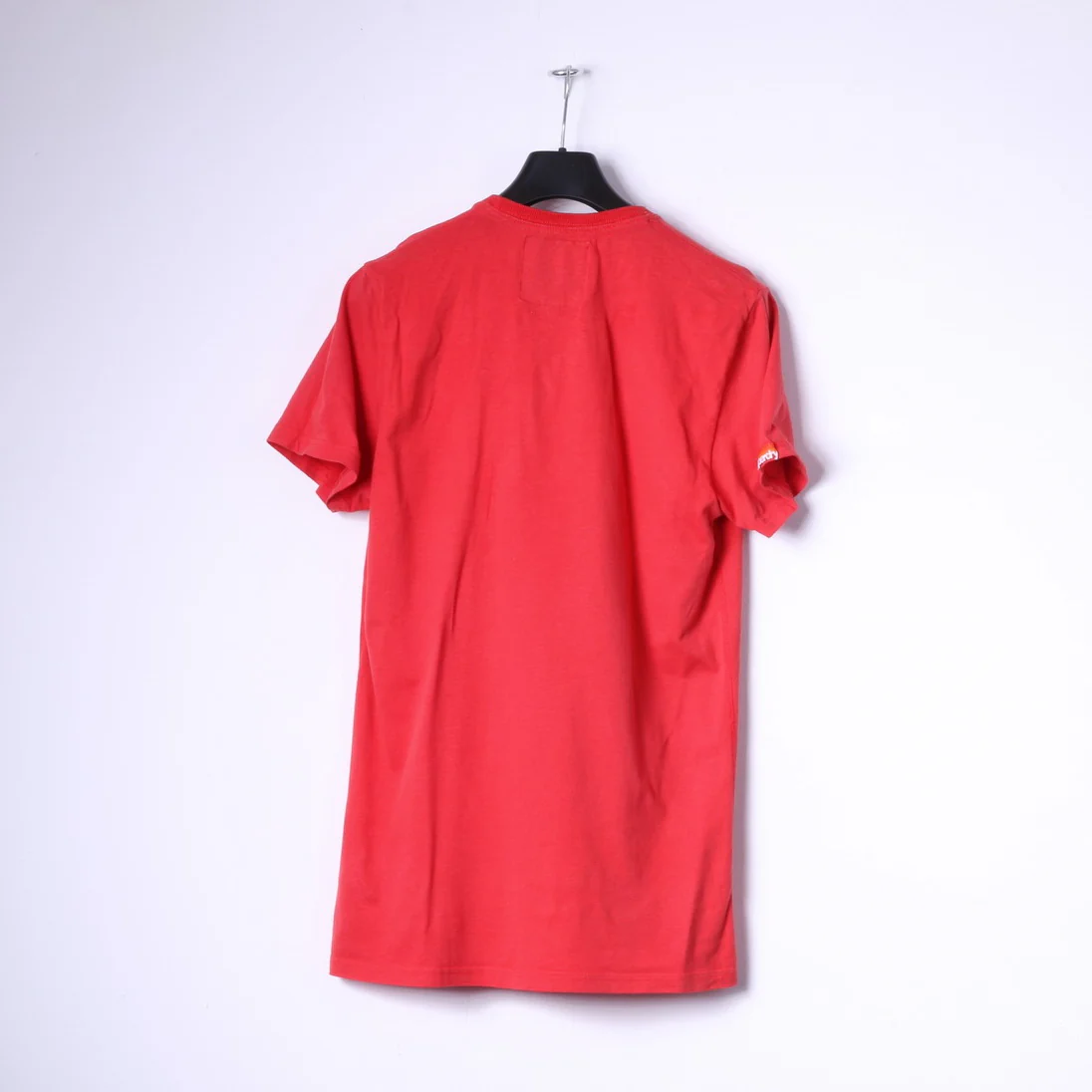 Superdry Mens L T-Shirt Red Cotton Motor Oil Graphic Gasoline Slim Fit Top - Image 8