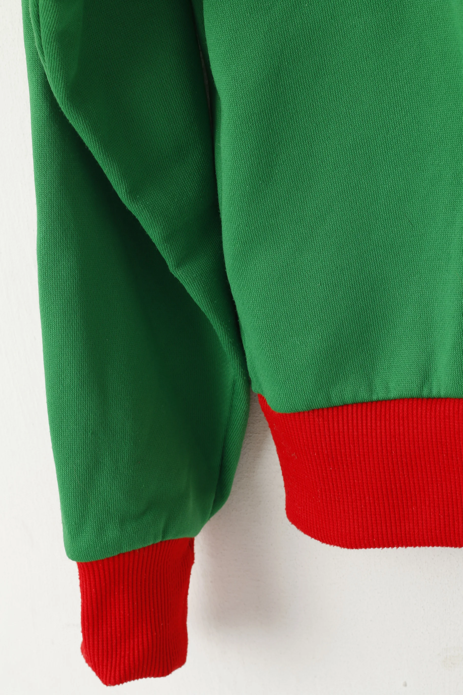 Puma Men L (M) Sweatshirt Green Red Vintage Oldschool 80s Full Zip Sport Track Top - Image 6