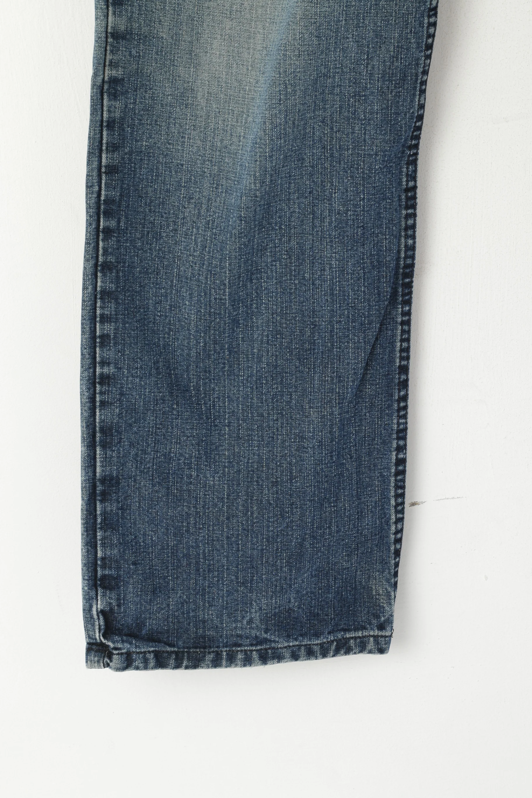 Armani Exchange Men 32 Jeans Trousers Navy Cotton AX Easy Fit Straight Pants - Image 2