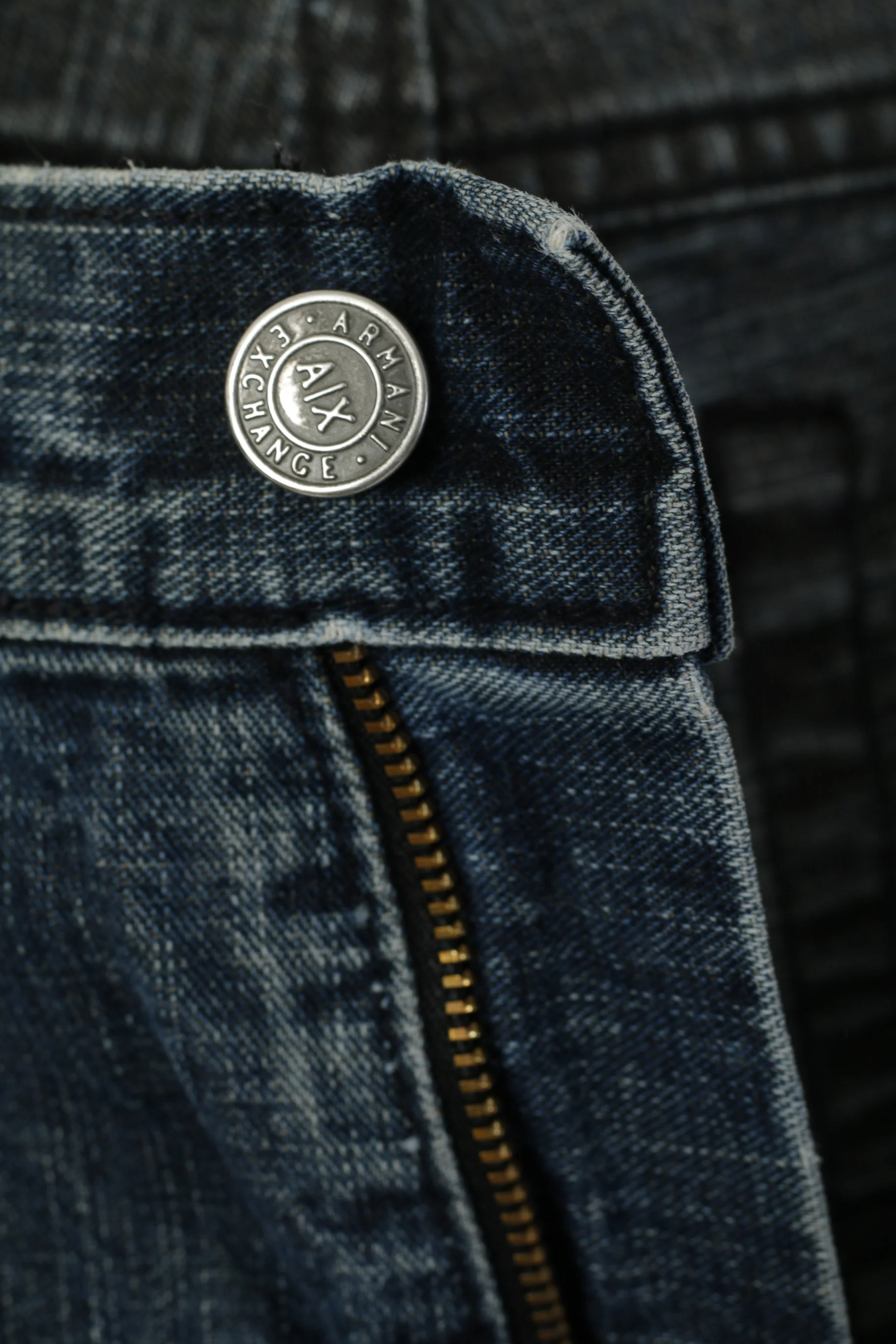 Armani Exchange Men 32 Jeans Trousers Navy Cotton AX Easy Fit Straight Pants - Image 4