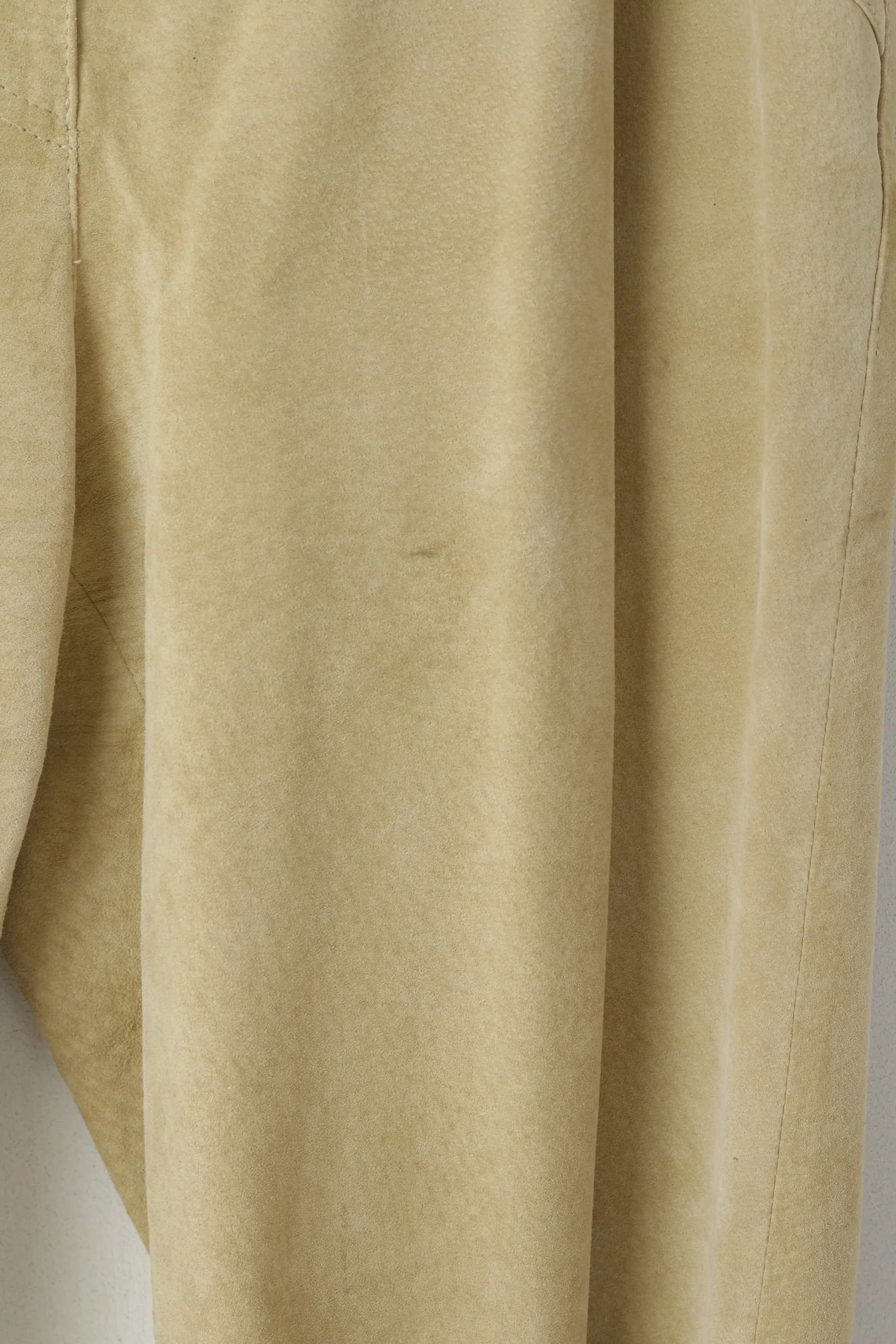 Meico Landhaus Women 42 M Leather Trousers Beige Suede Vintage Tyrol Pants - Image 3