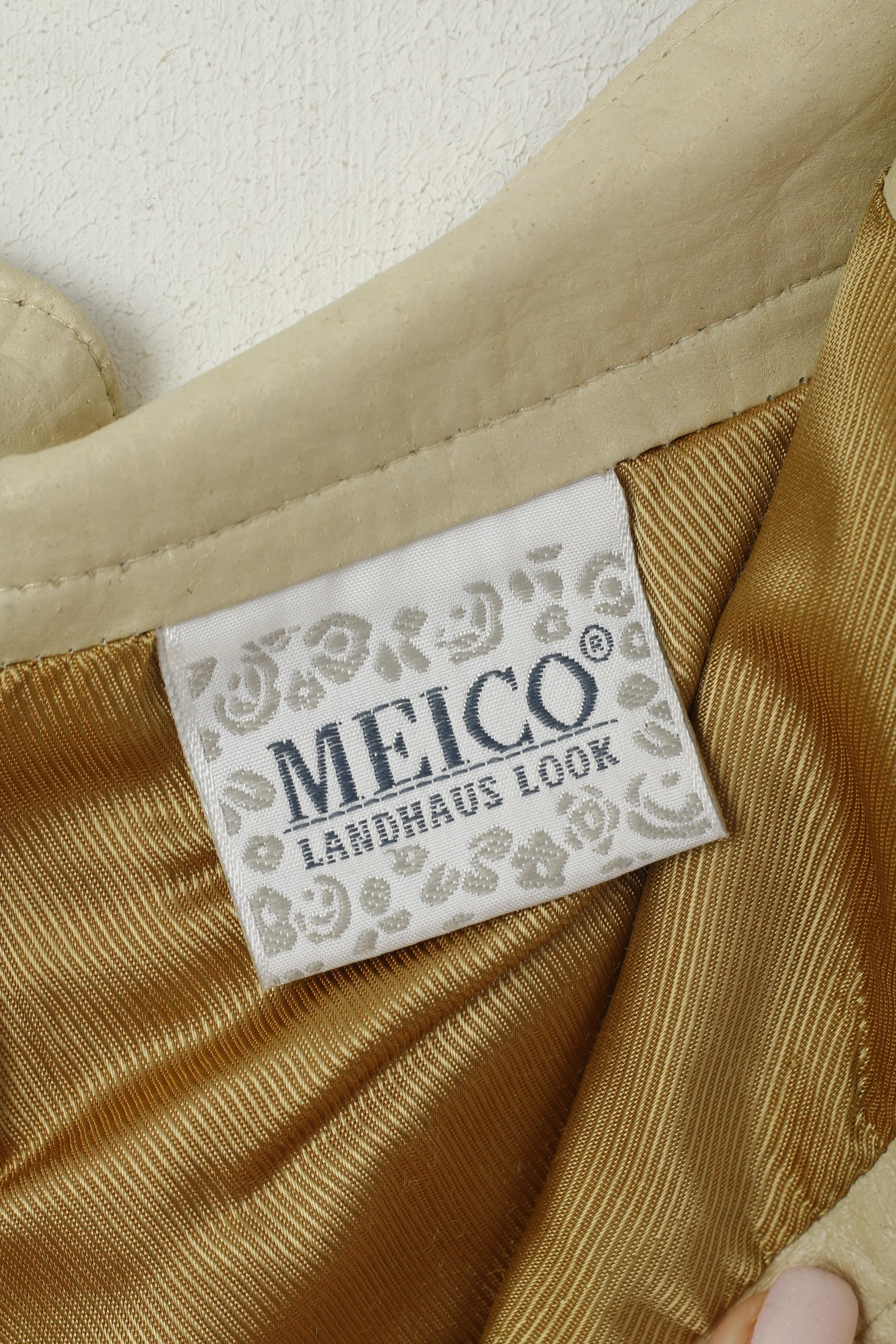 Meico Landhaus Women 42 M Leather Trousers Beige Suede Vintage Tyrol Pants - Image 6