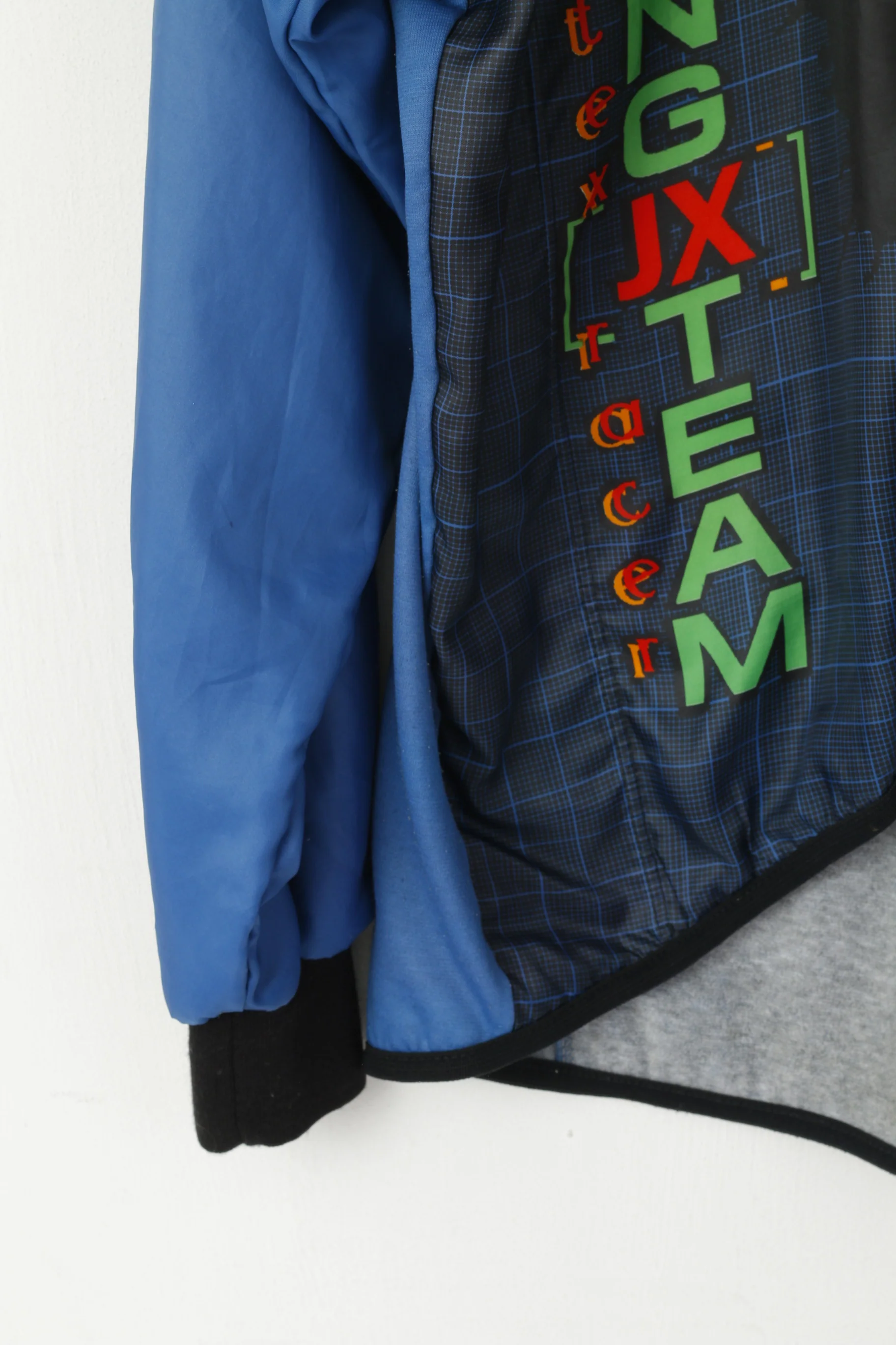Jeantex Men M Cycling Jacket Blue Vintage Racing Team Padded Sportswear Top - Image 3