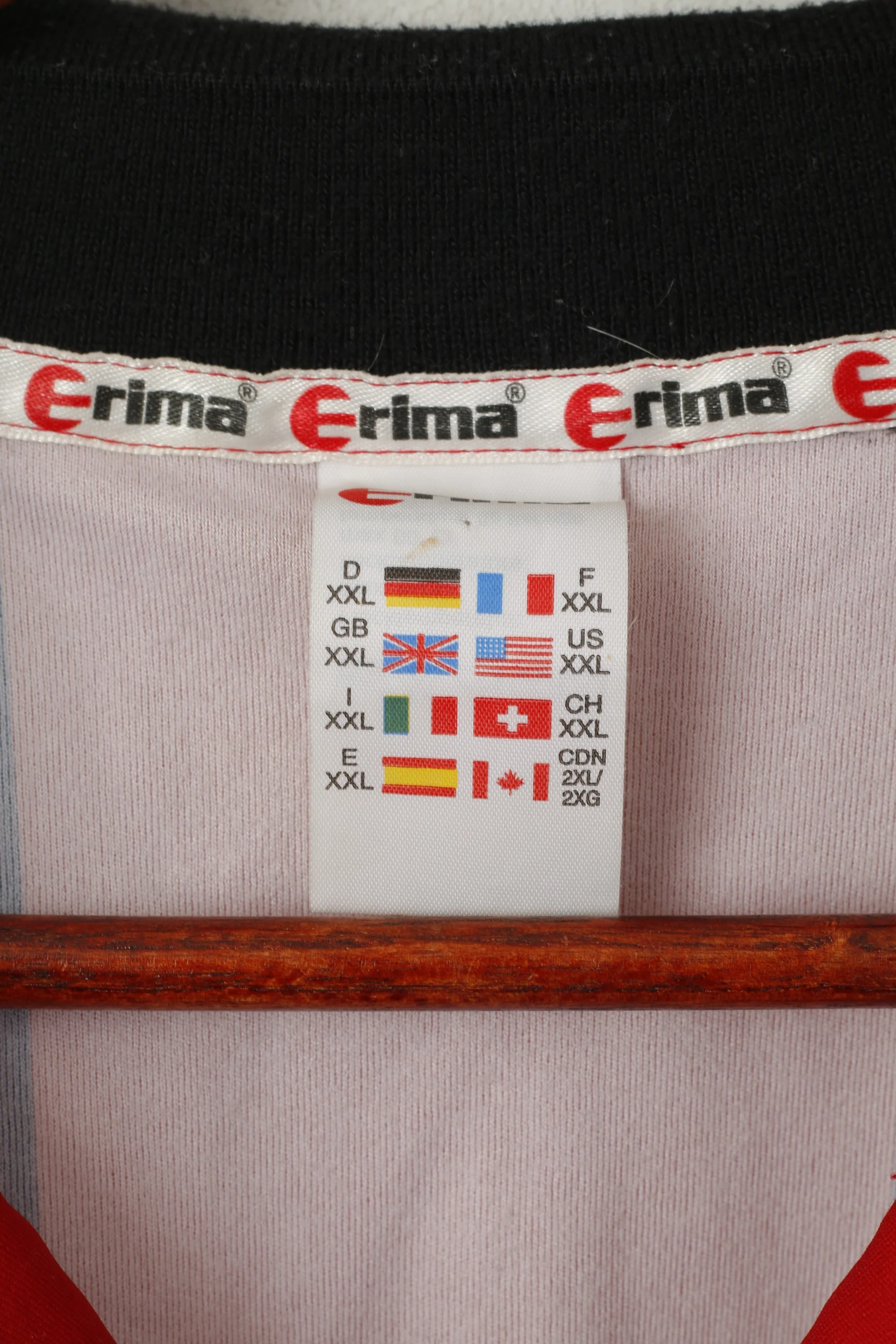 Erima Men XXL Polo Shirt Red Vintage Schiedsrichter Niederrhein E.V. Football Jersey Top - Image 5