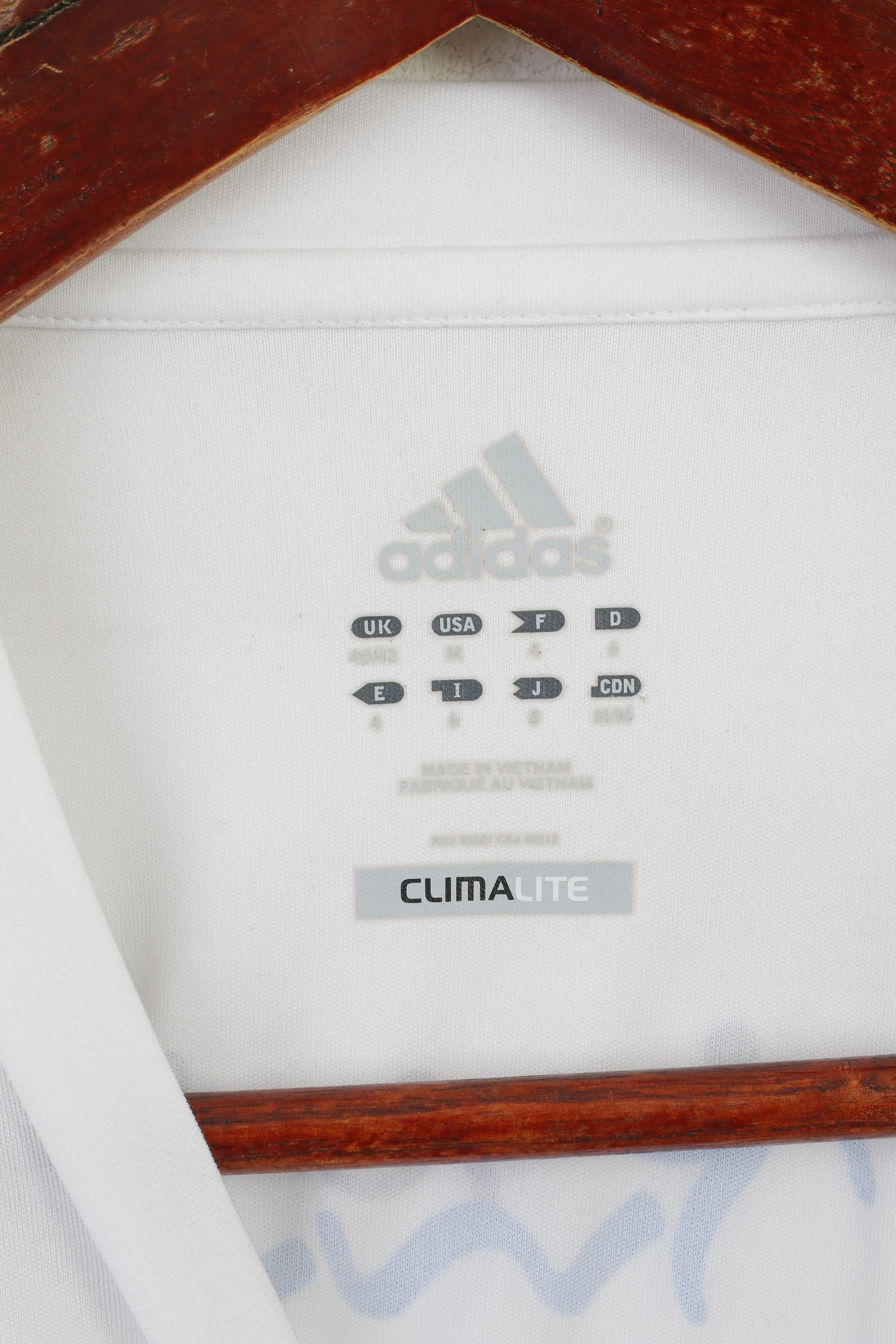 Adidas Men M Shirt White Climalite Sport Maker Sportswear 3 Stripe Jersey Top - Image 3