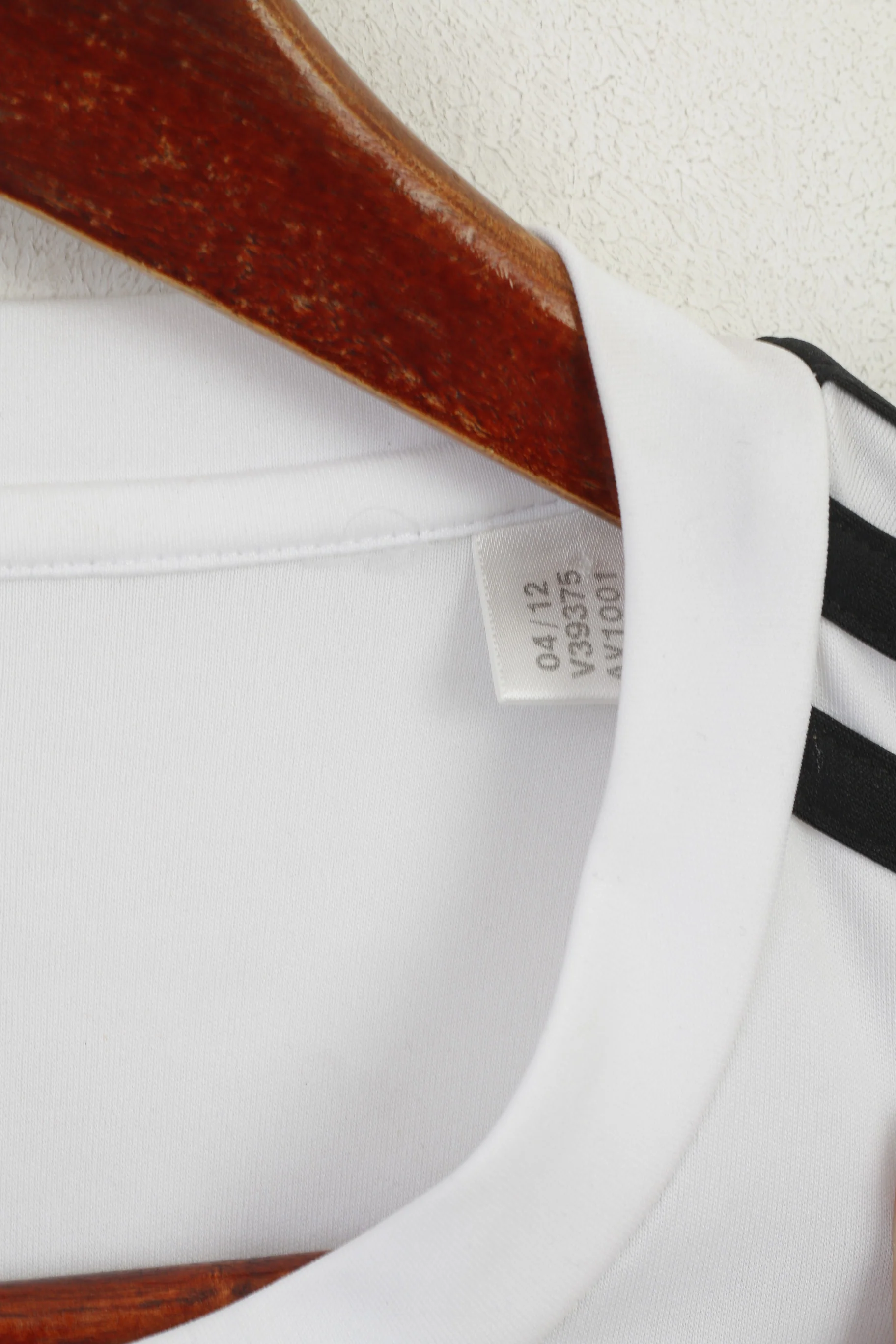 Adidas Men M Shirt White Climalite Sport Maker Sportswear 3 Stripe Jersey Top - Image 4