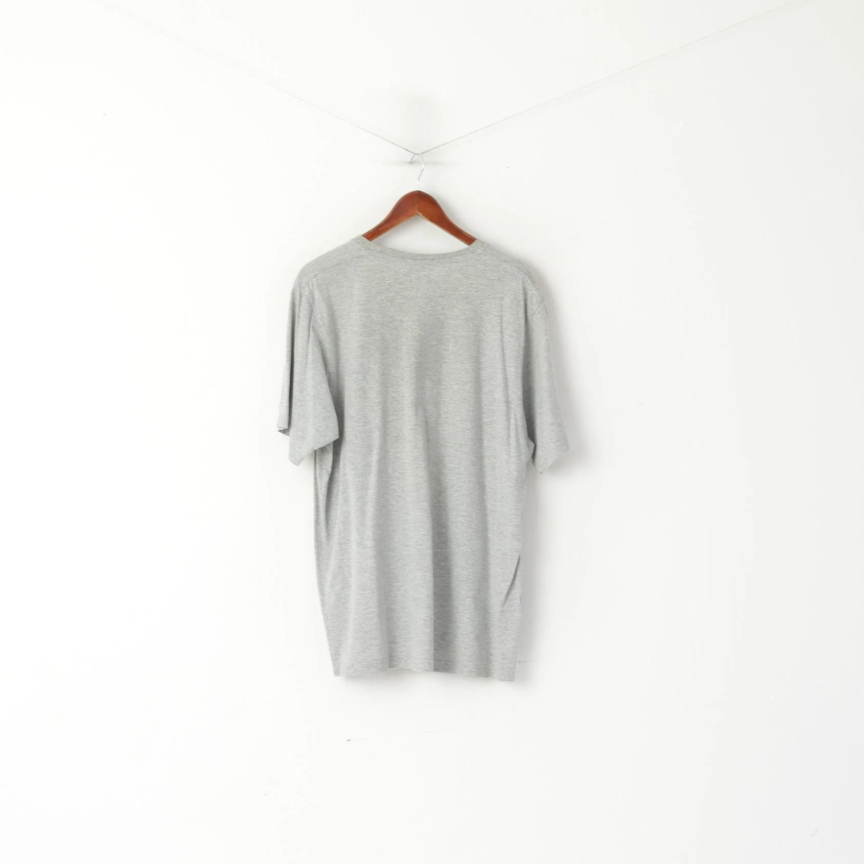 Adidas Men XL T- Shirt Gray Cotton Graphic Vintage Sportswear Training Top - Image 5