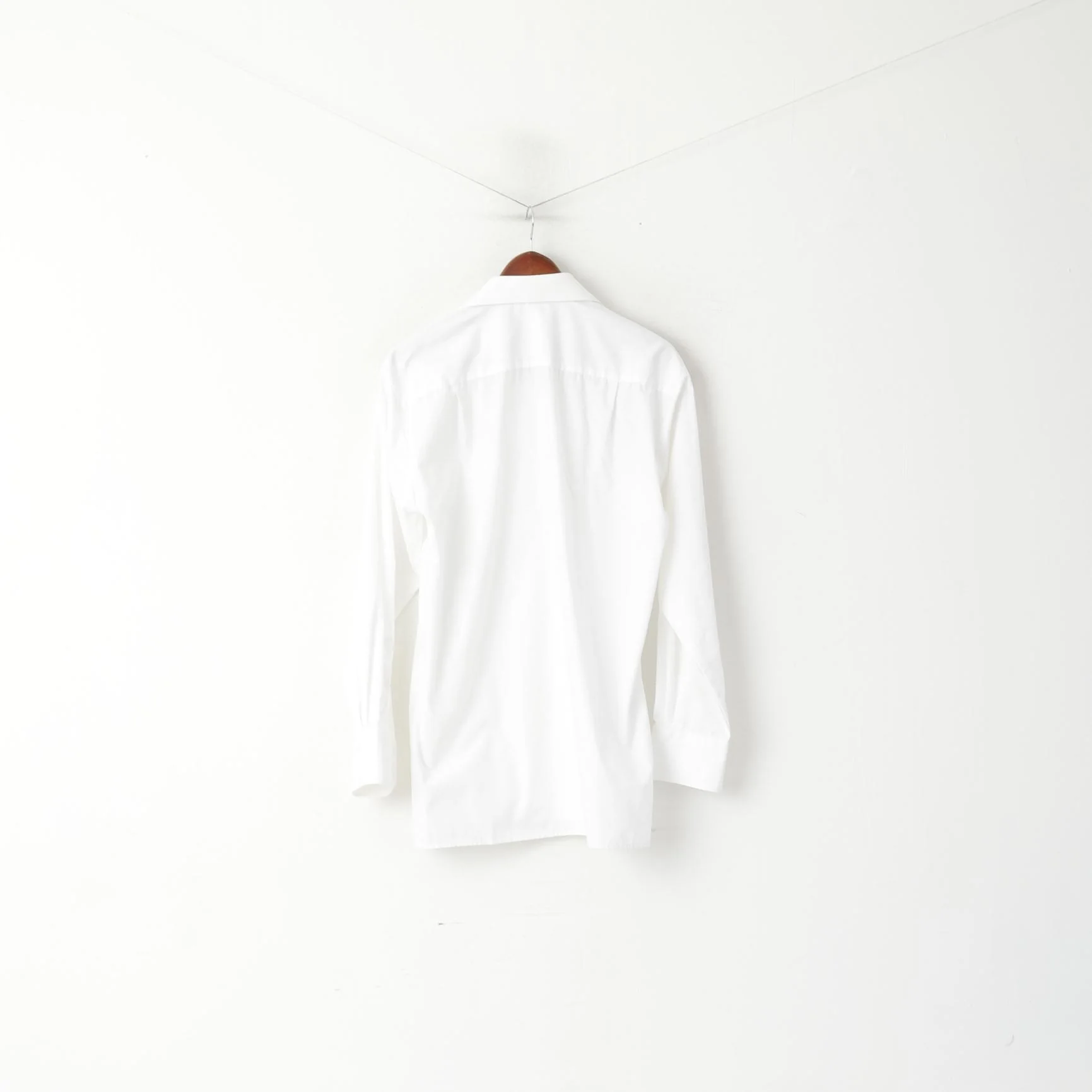 Mercedes Benz Men 38/40 L Casual Shirt White Cotton LogoLong Sleeve Top - Image 6