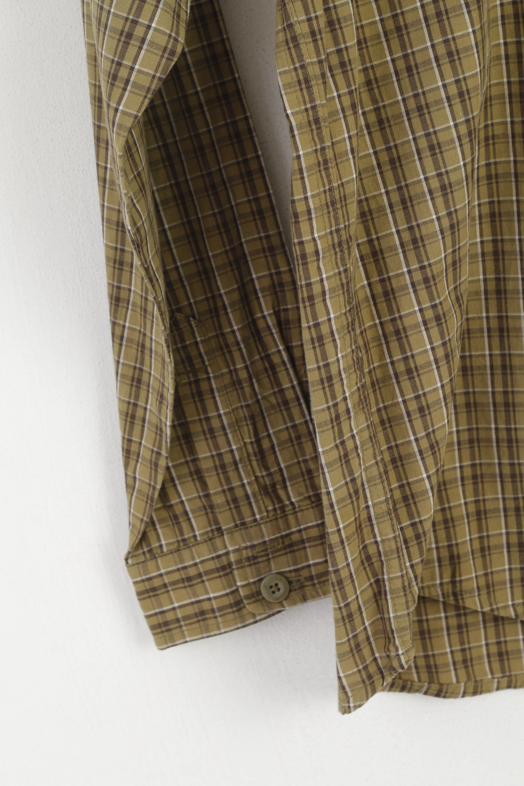Columbia Sportswear Company Youth L 12 Age Casual Shirt Check Khaki Cotton Top - Image 3