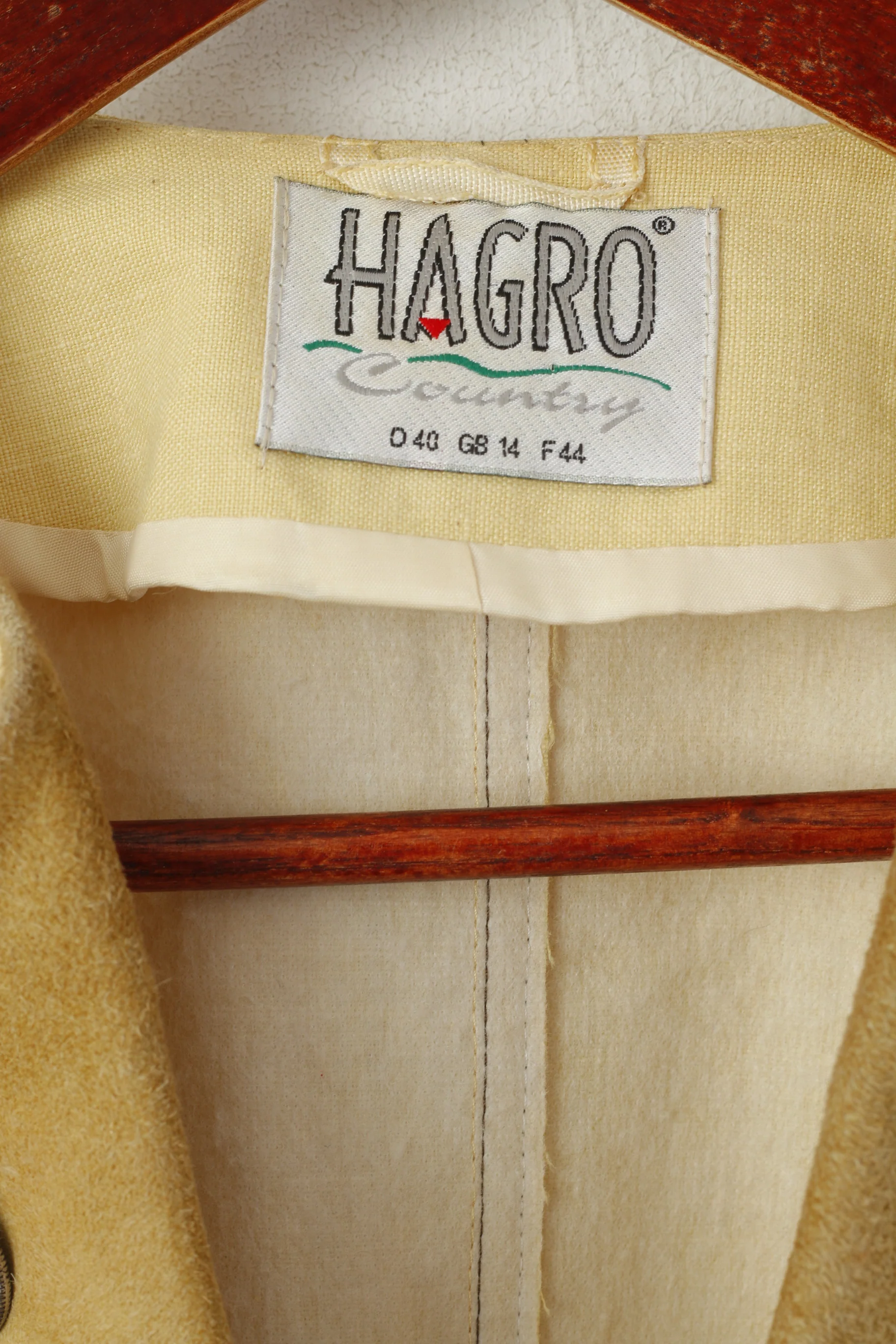 Hagro Country Women 14 40 Blazer Cream Folk Tirol Single Breasted Vintage Jacket - Image 4