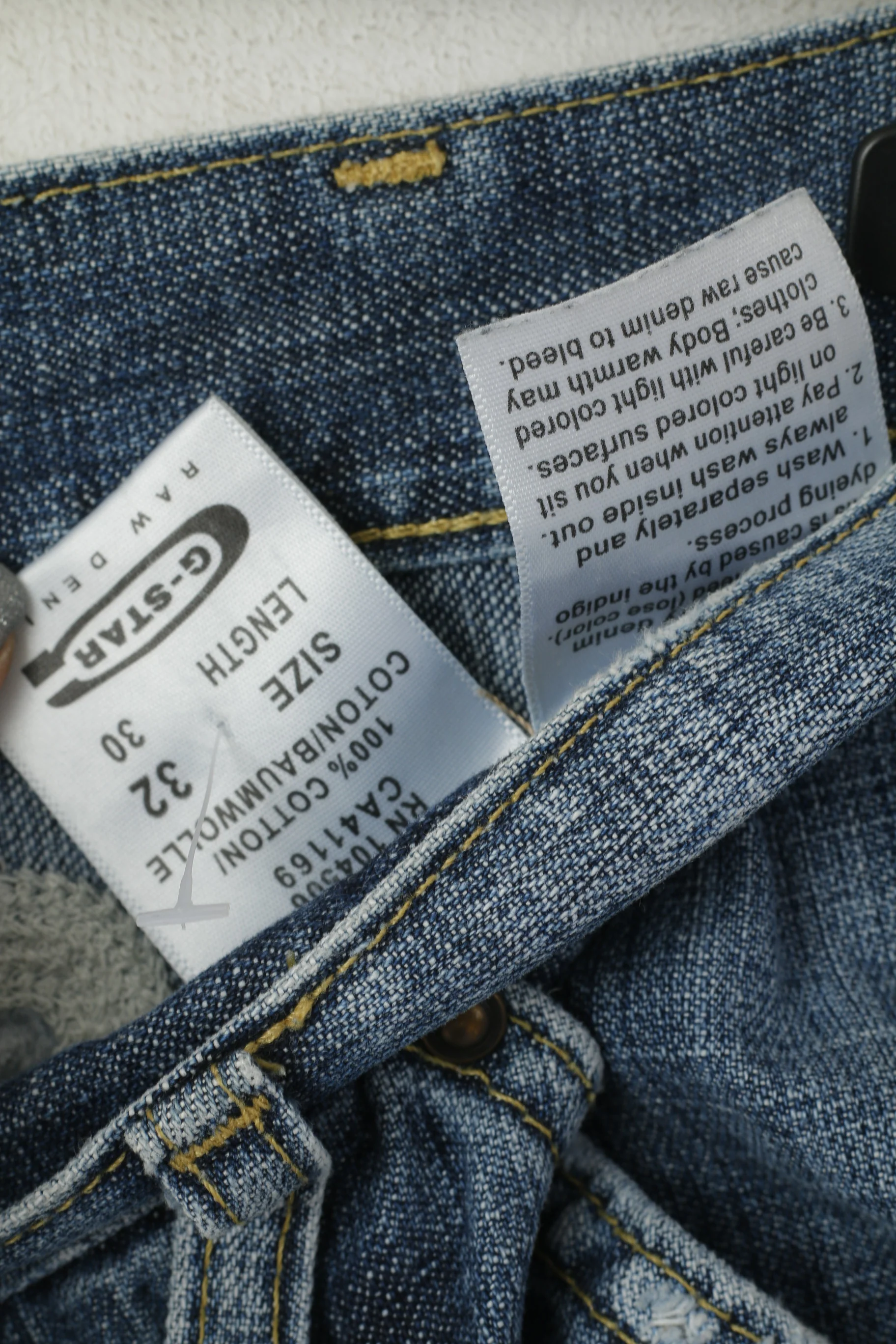 G-Star Raw Men 32 Jeans Trousers Blue Cotton Denim Elwood Embro Embroidered Pants - Image 4