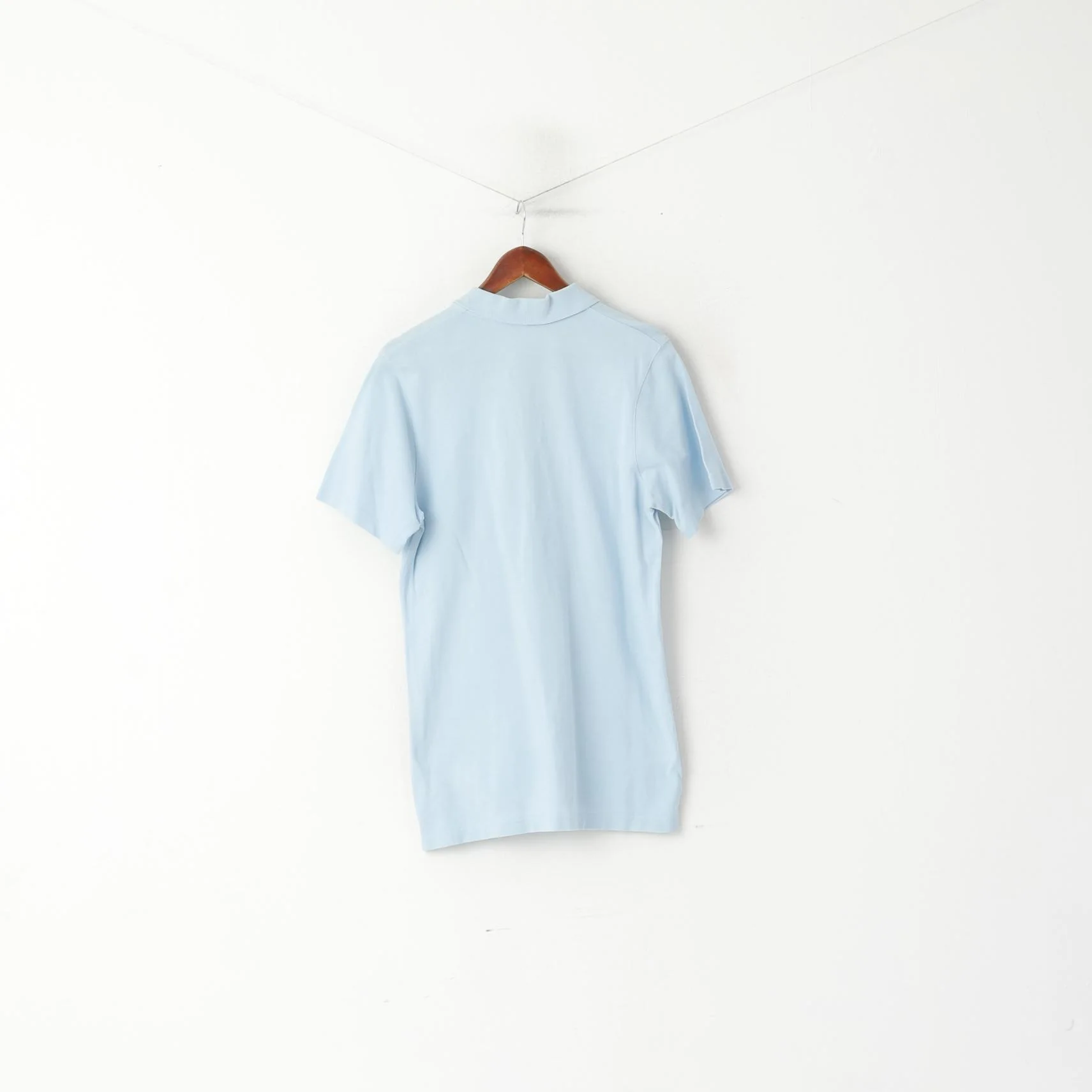 Reebok Men XS Polo Shirt Blue Cotton Athletic Division Slim Fit Logo Top - Image 5