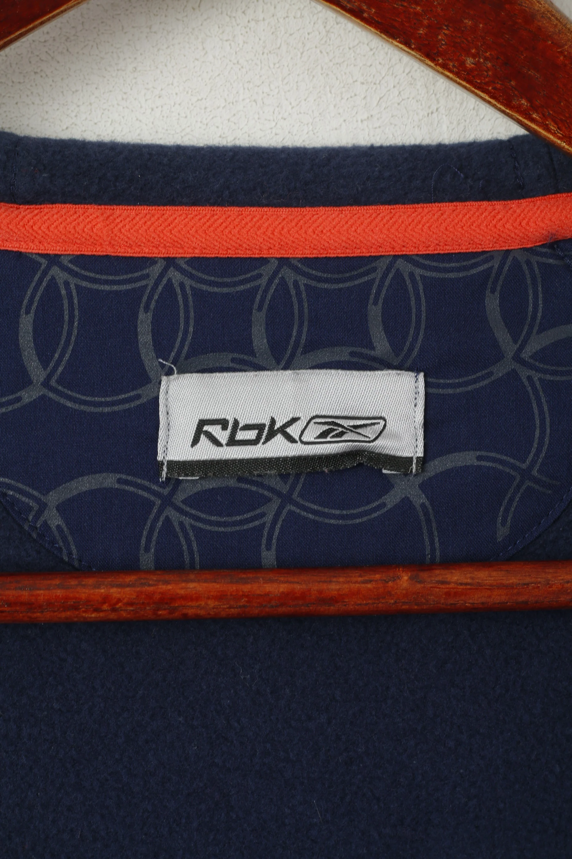 Reebok Women S Sweatshirt Navy Cotton Vintage Hooded Sport Top - Image 5