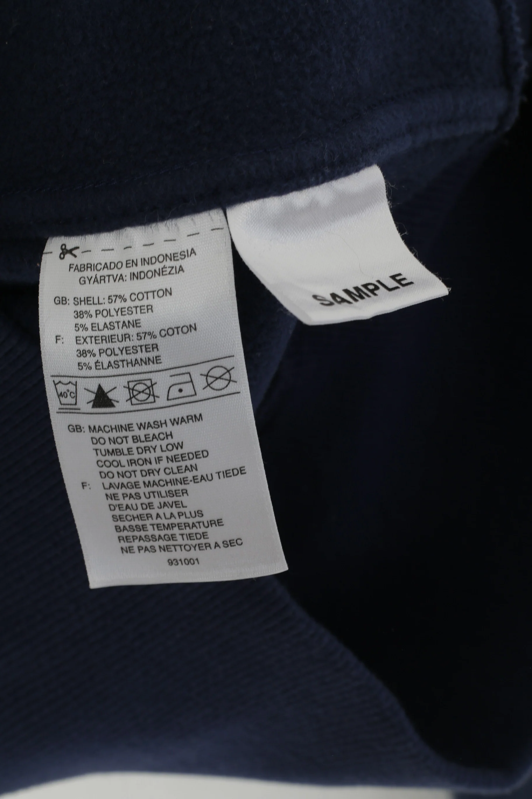 Reebok Women S Sweatshirt Navy Cotton Vintage Hooded Sport Top - Image 6