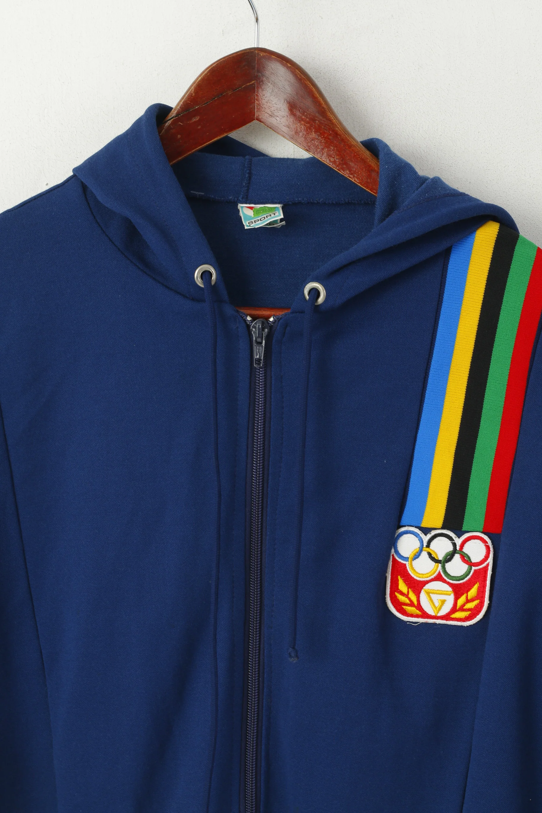 Dfu Sport Norsk Men 52 M Sweatshirt Navy Vintage Olympics Full Zip Sportswear Track Top - Image 2