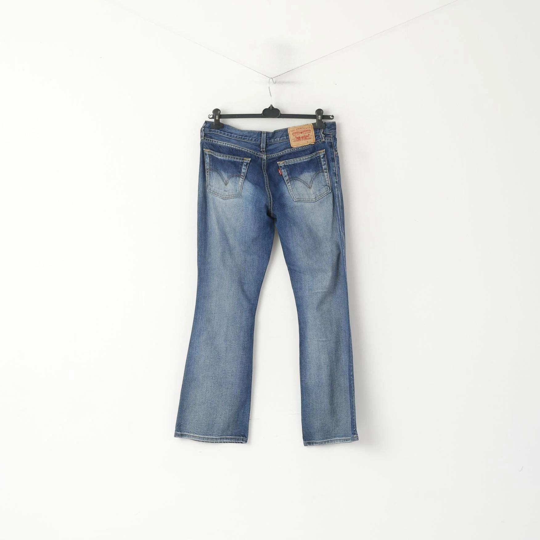 Levi's 529 Womens 32 Jeans Trousers Denim Cotton Navy Curve Bootcut Pants - Image 6