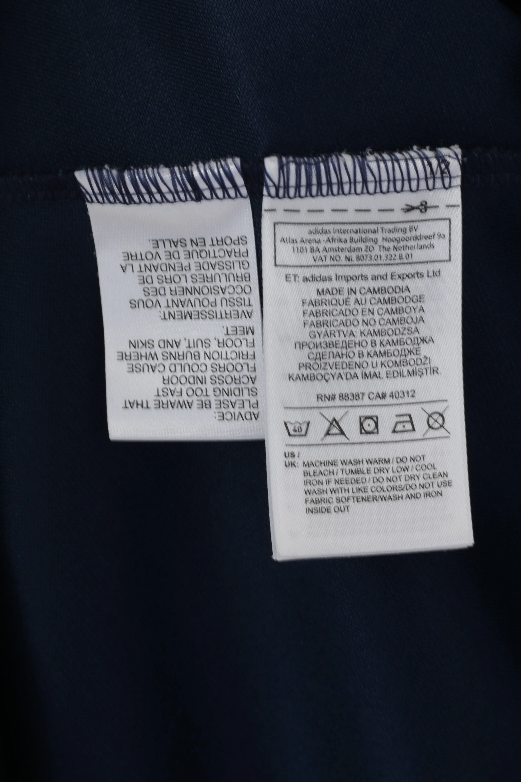 Adidas Youth 176 15-16 Age Shirt Navy Activewear Long Sleeve Climacool Top - Image 6