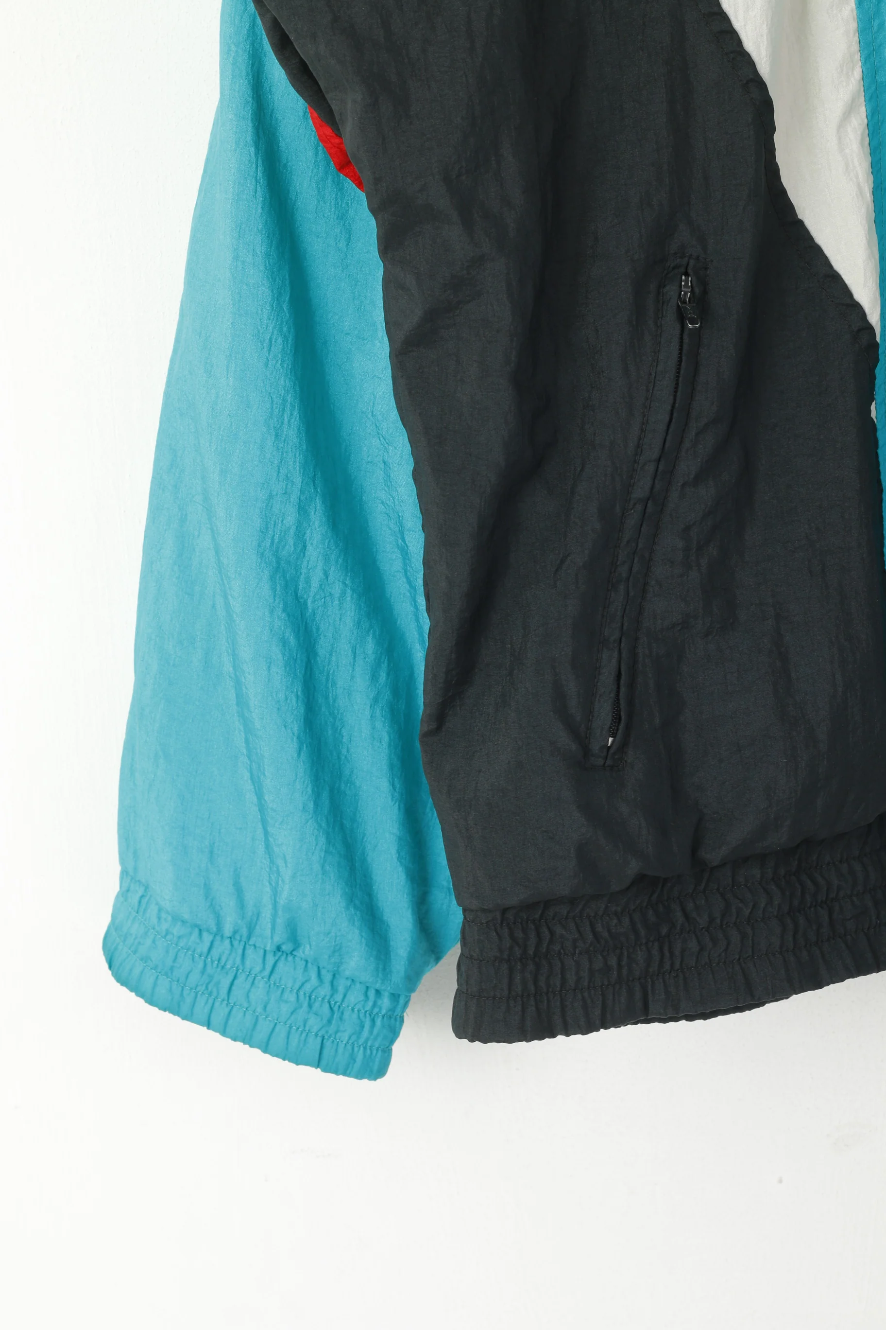 Adidas Men D5 174 M Jacket Vintage Shiny Nylon Green Full Zip Oldschool Track Top - Image 3