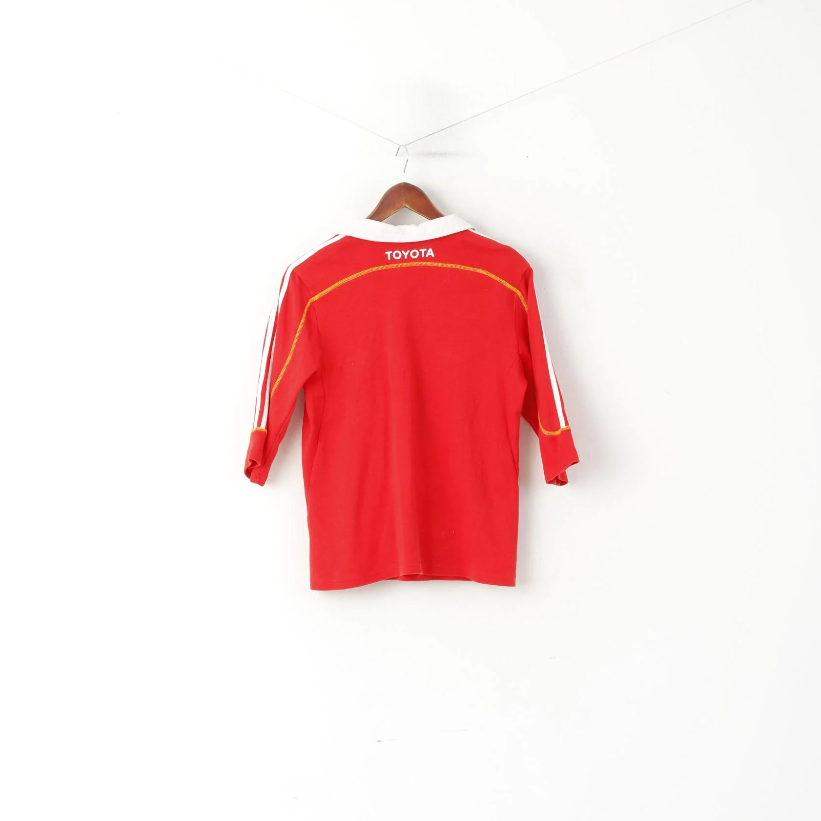 Adidas Women L Polo Shirt Red Cotton Munster Rugby Ireland Sportswear Top - Image 6