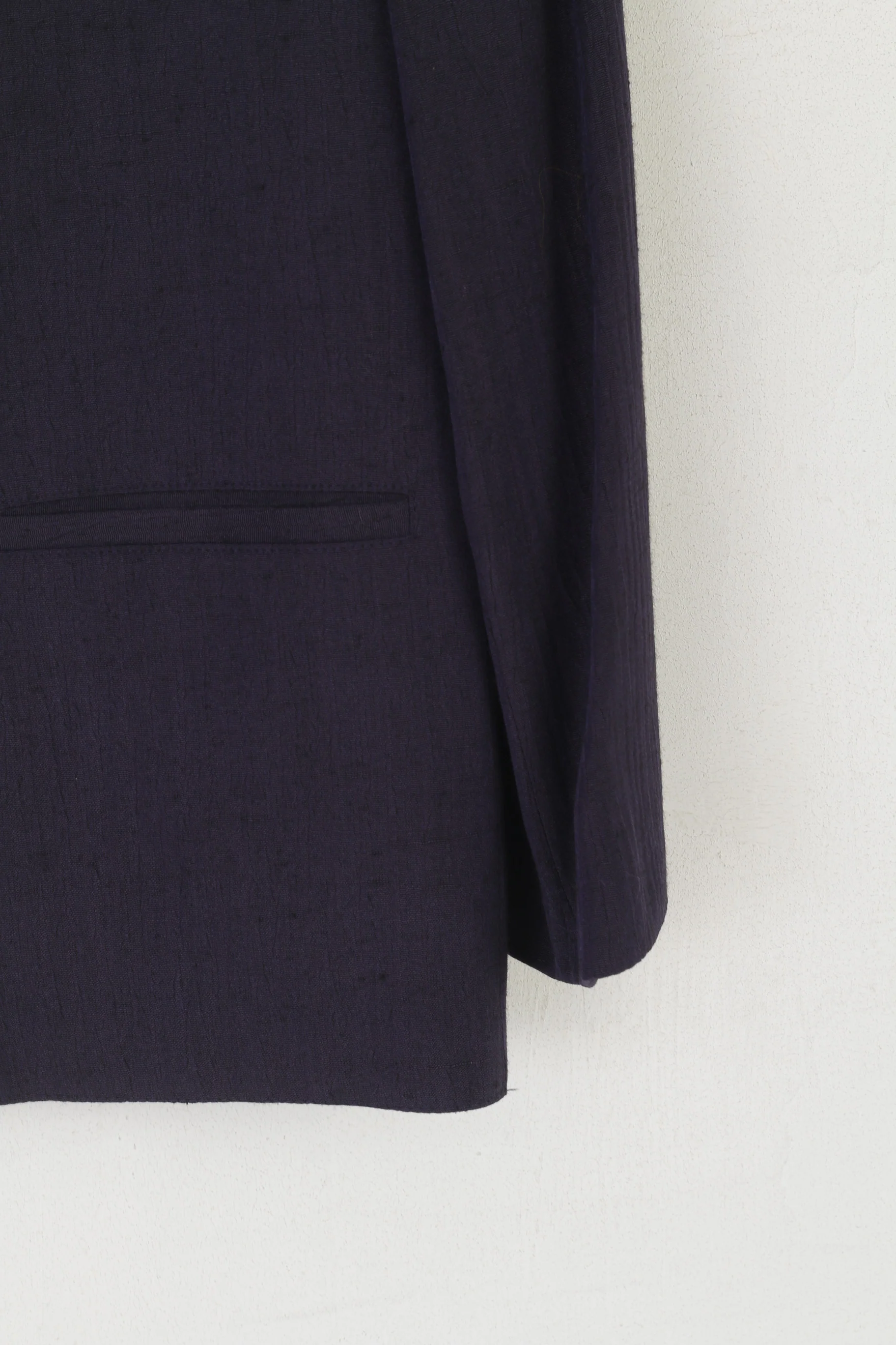 Vintage Boys 152 Blazer Purple Shiny Viscose Retro Disco Single Breasted Jacket - Image 3