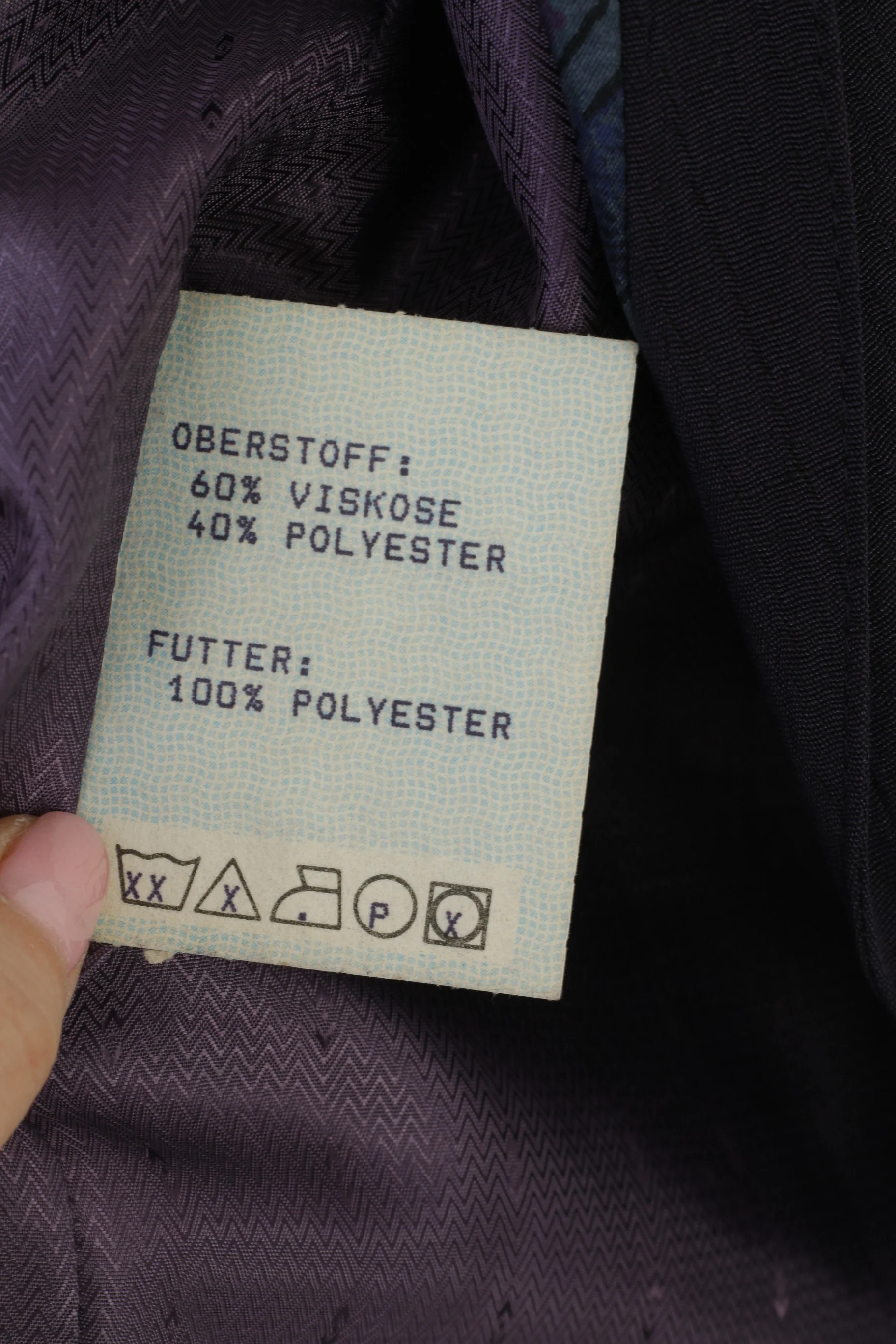 Vintage Boys 152 Blazer Purple Shiny Viscose Retro Disco Single Breasted Jacket - Image 5