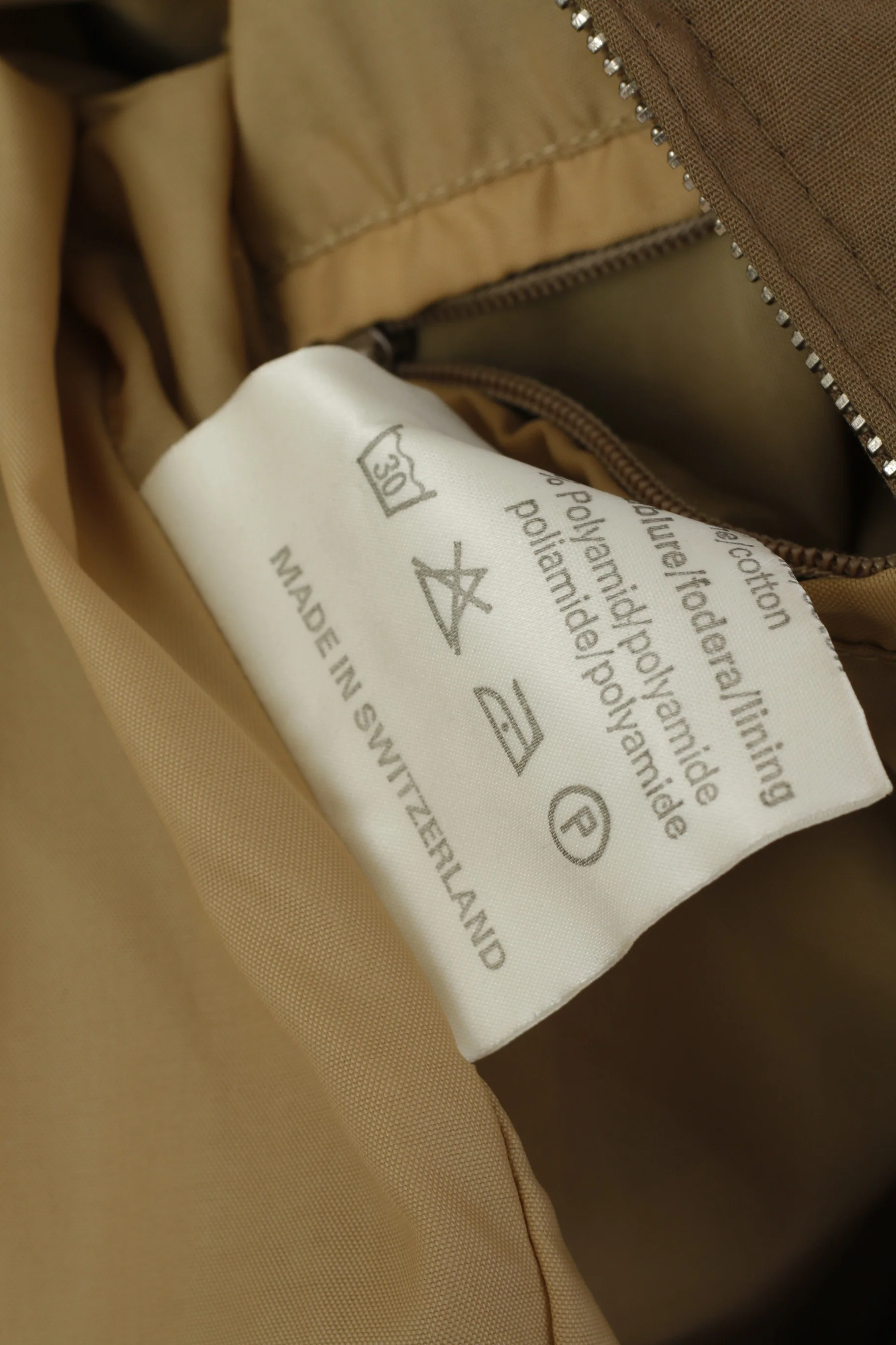 Schild Men L Jacket Shiny Taupe Harrington Lightweight Full Zip Retro Top - Image 6
