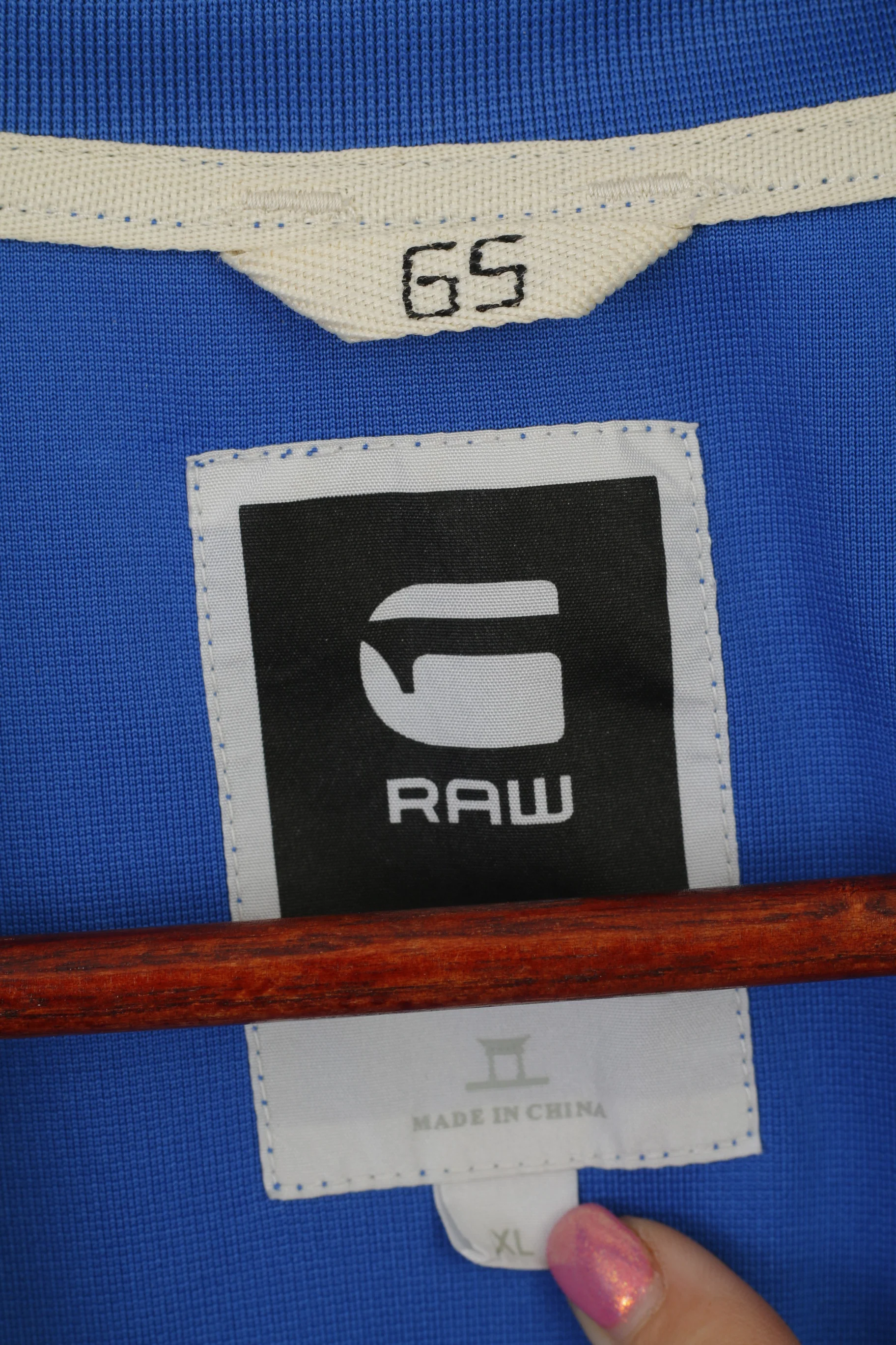 G-Star Raw Men XL (L) Sweatshirt Blue Shiny  Bobby Vest Full Zipper Sport Track Top - Image 4