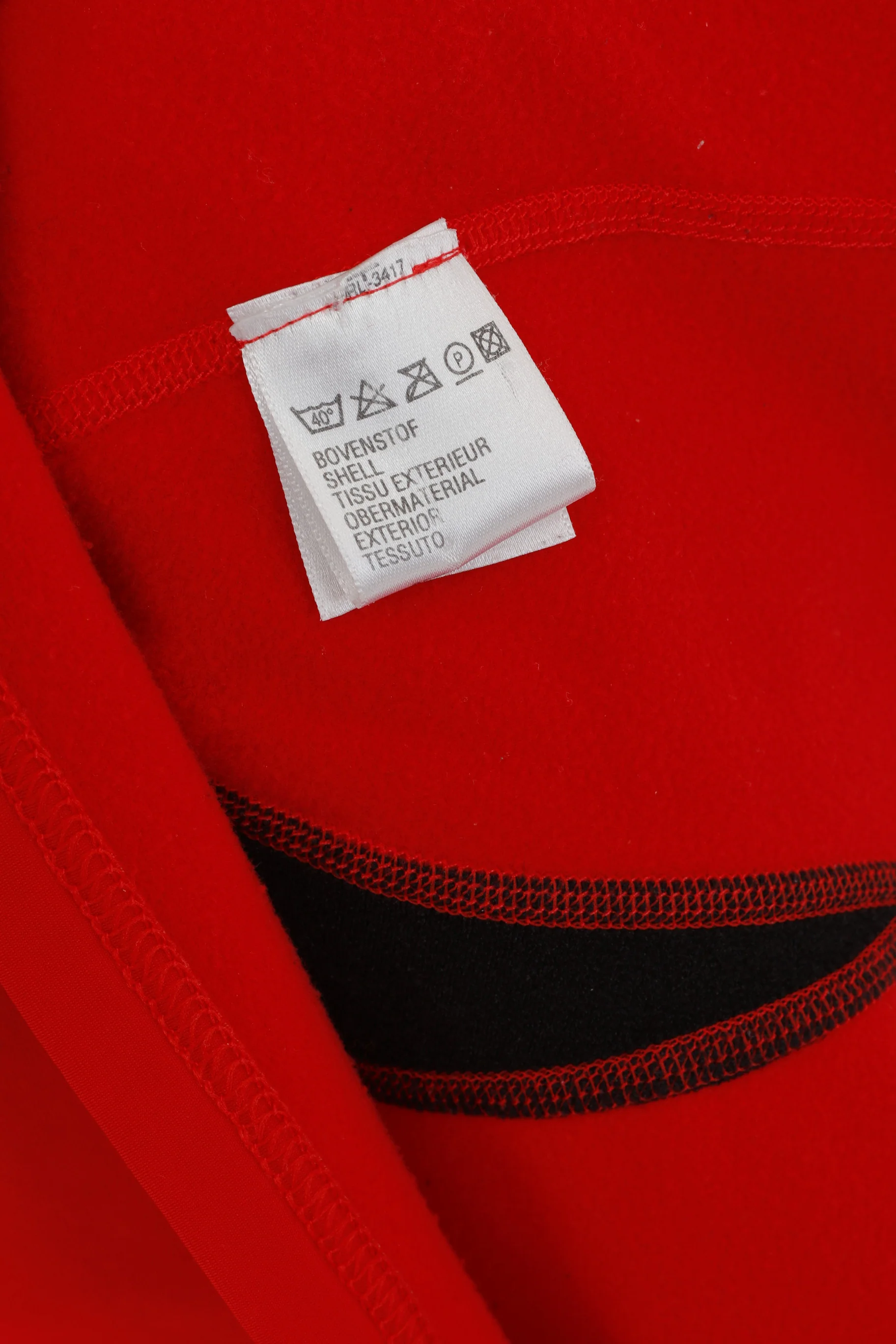 Asics Men L Long Sleeved Shirt Red Activewear Run Duo Tech Zip Neck Nylon Top - Image 5