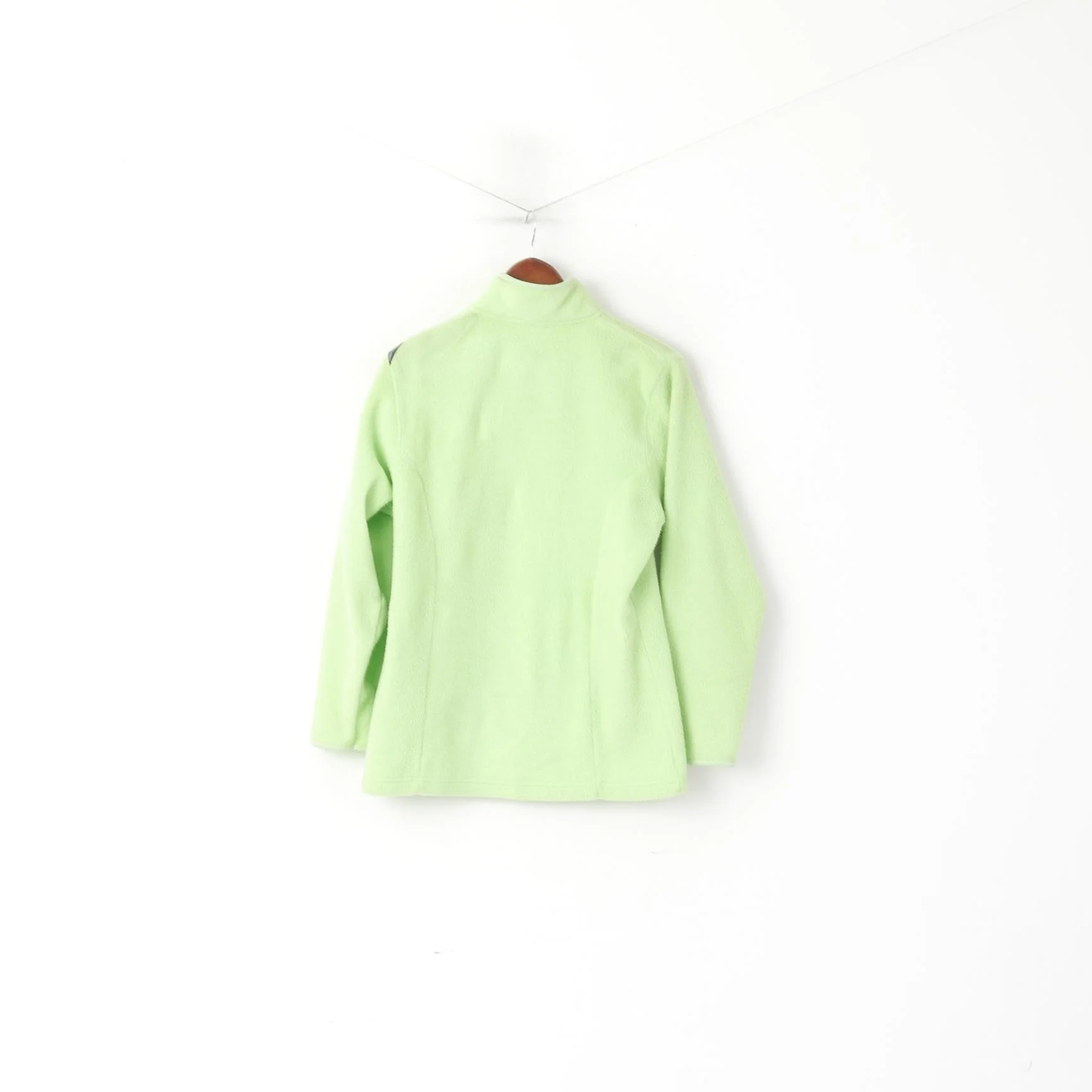 Speedo Women S Fleece Top Lime Vintage Full Zip Sportswear Sweatshirt Top - Image 7
